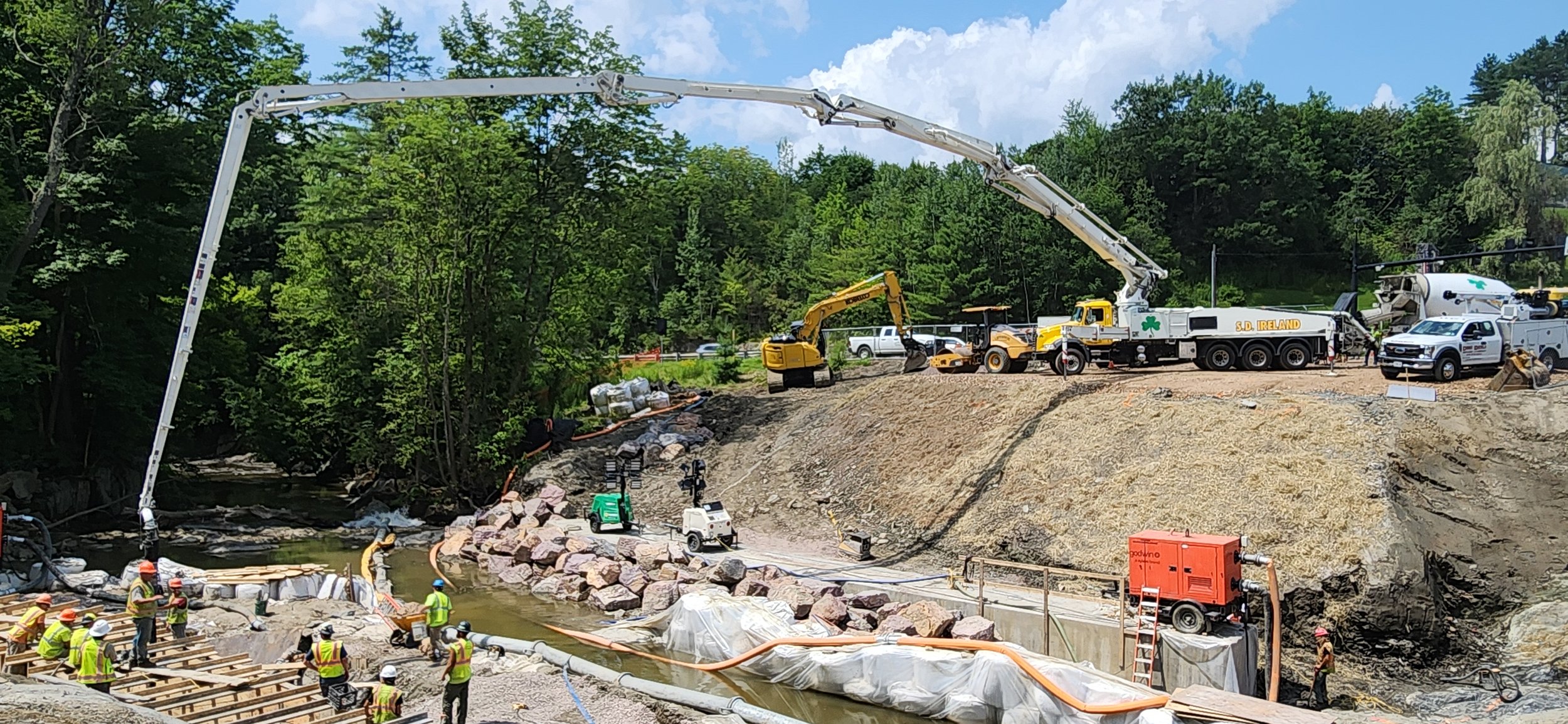   Concrete pour on July 29. Photo by Jeanne Atchinson  