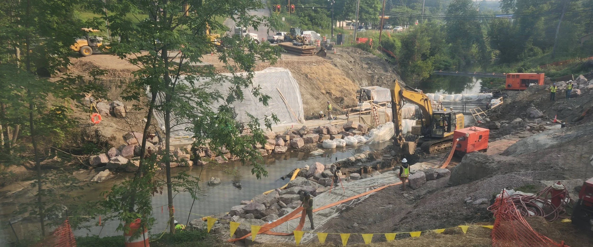   Monday, Aug. 4, the site awaits the construction crane. Photo by Jeanne Atchinson  