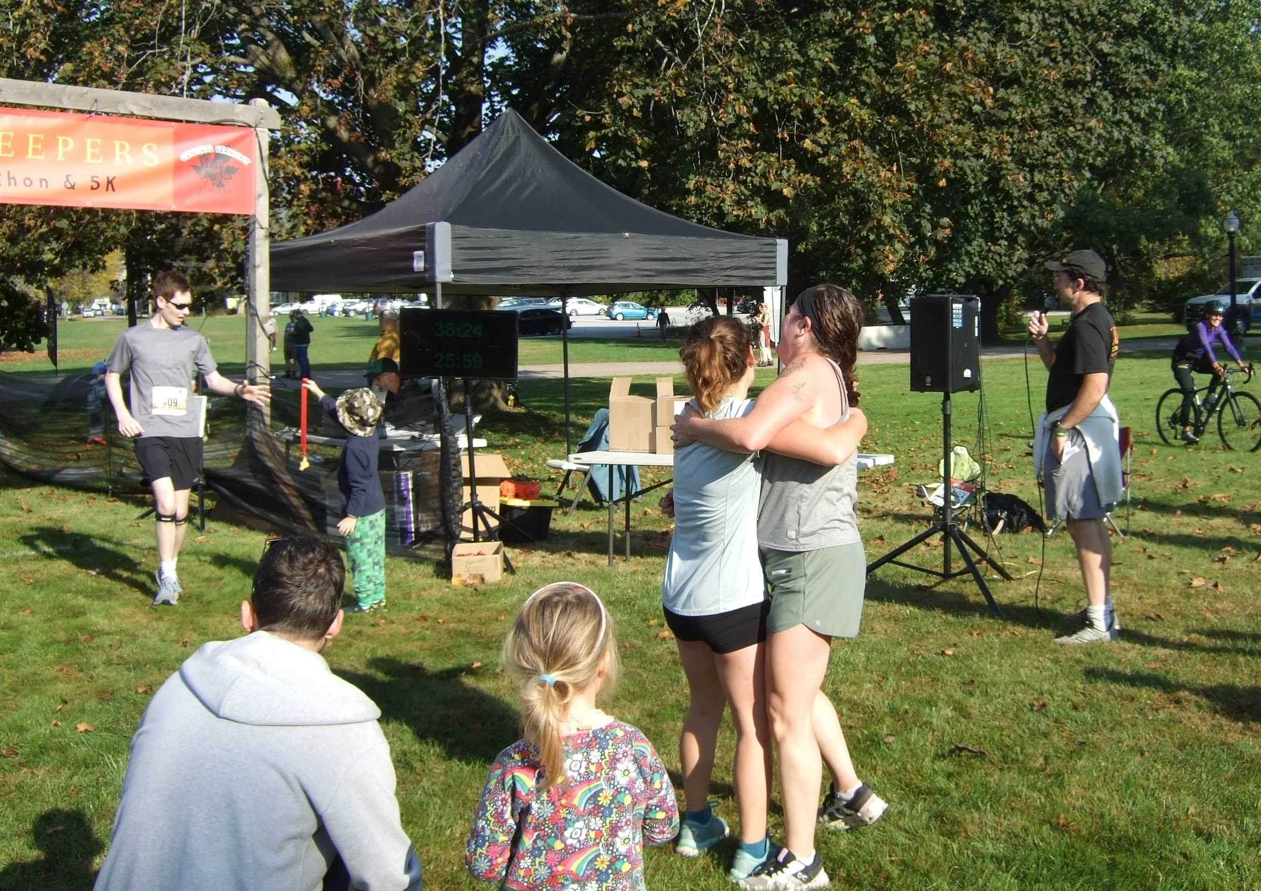   At the finish line. Photo by Sarah Andrews  