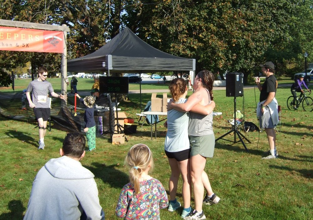   At the finish line. Photo by Sarah Andrews  