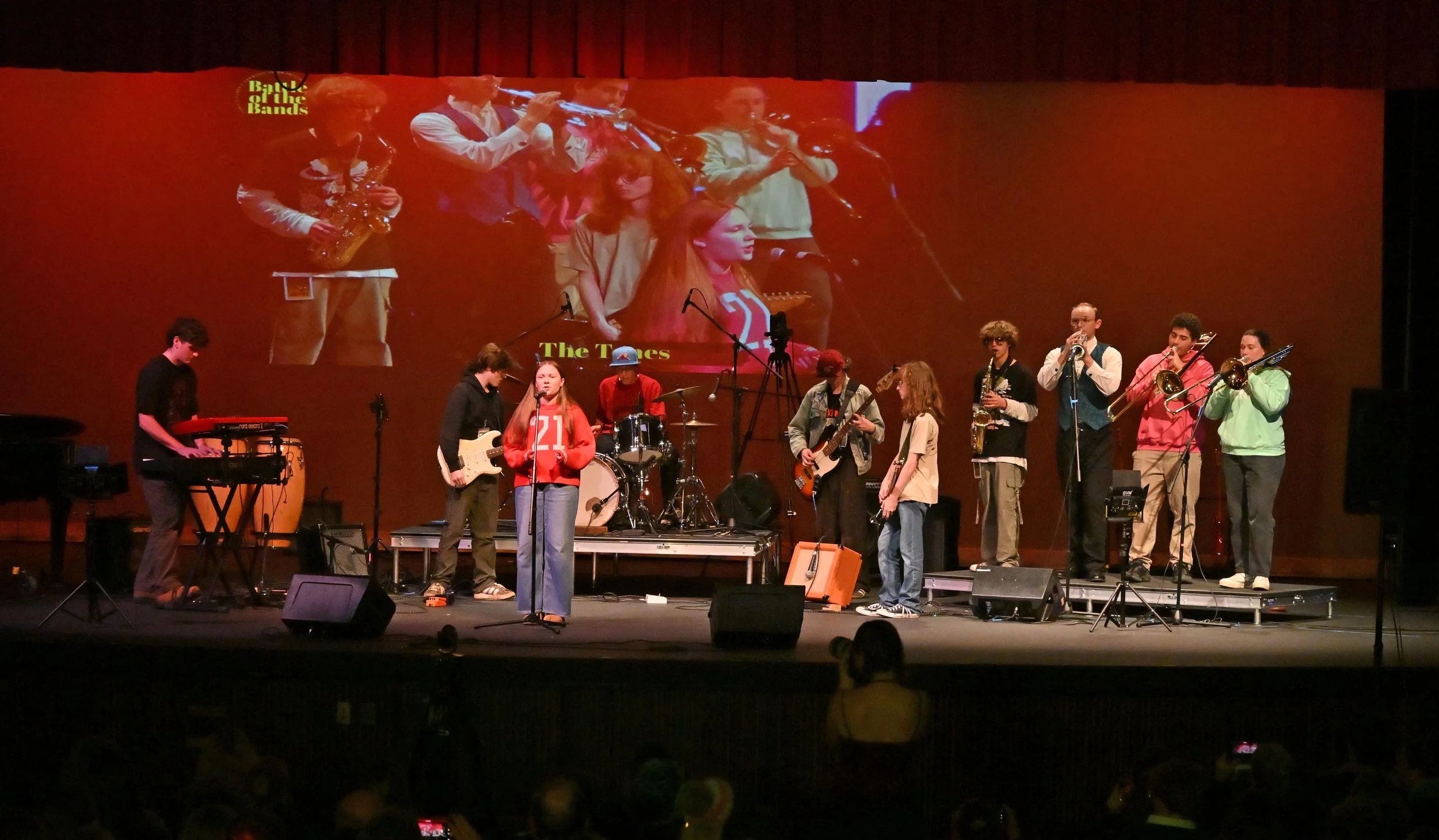  One of the larger bands was Spaulding High School's The Tones. Photo by Gordon Miller 