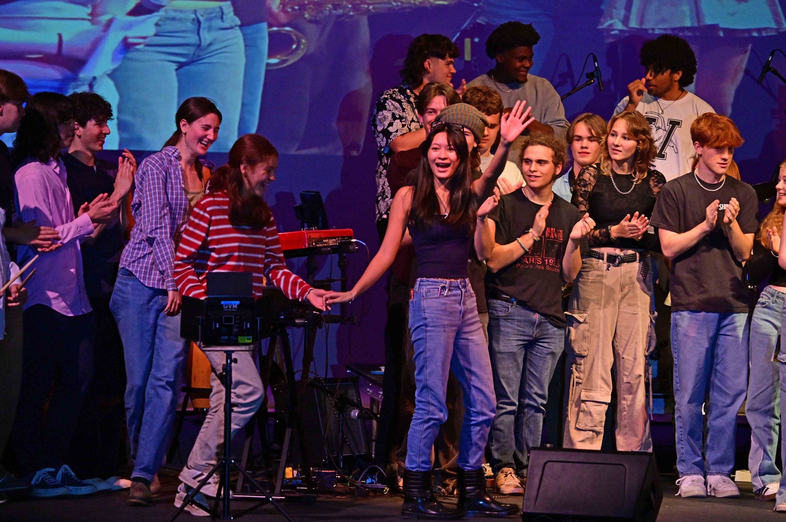  Announcing the Junkyard Goats as winners.&nbsp;Photo by Gordon Miller 