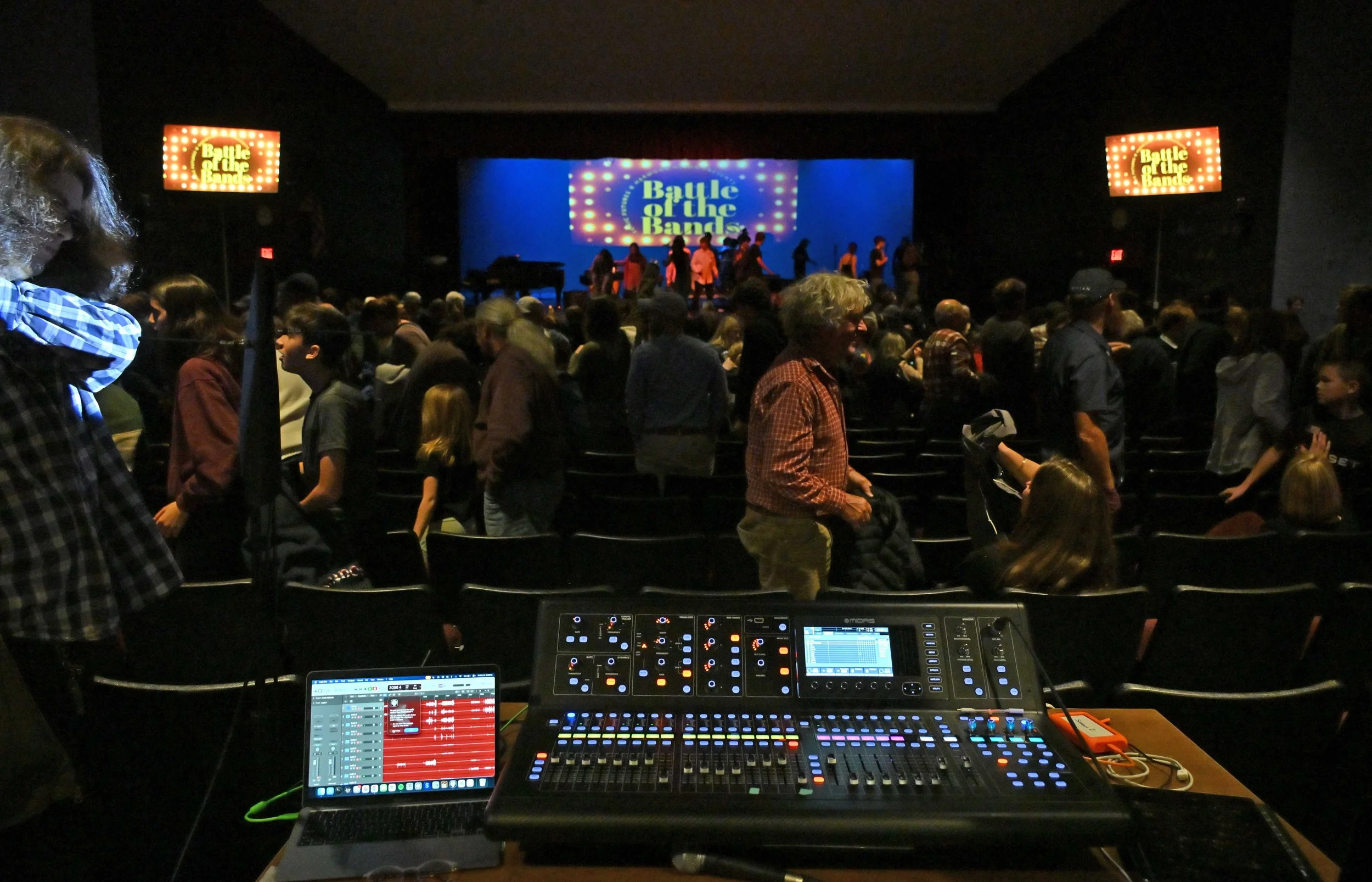  The Battle of the Bands audience nearly filled Harwood's auditorium.&nbsp;Photo by Gordon Miller 