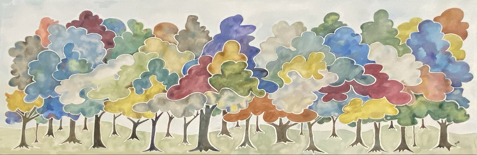  Trees in Autumn by Dorothy Goulet 