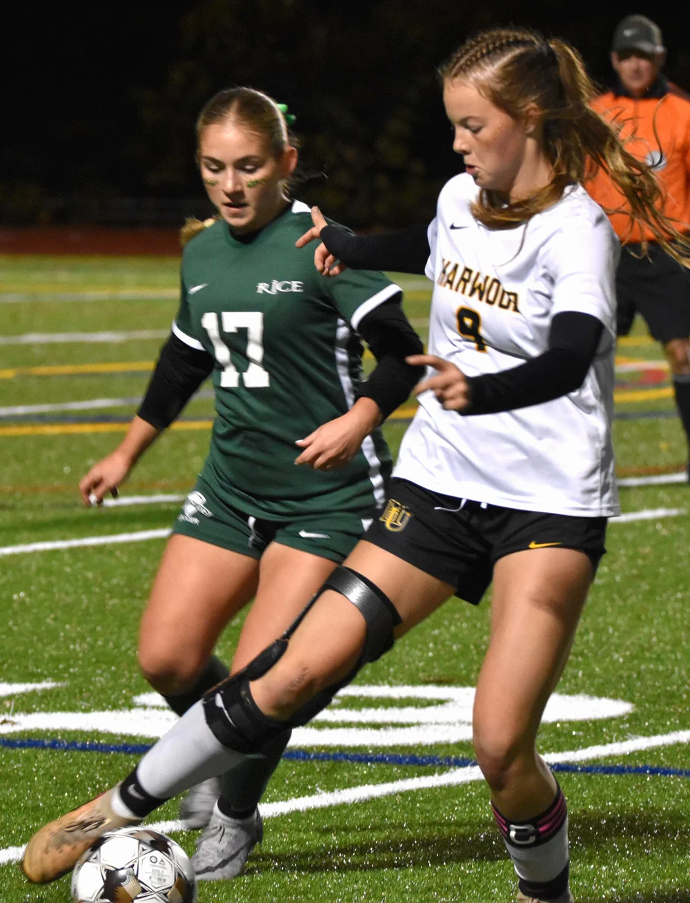   Senior Addy Olney scored Harwood's lone goal during regulation play.&nbsp;Photo by Angela Nadeau  