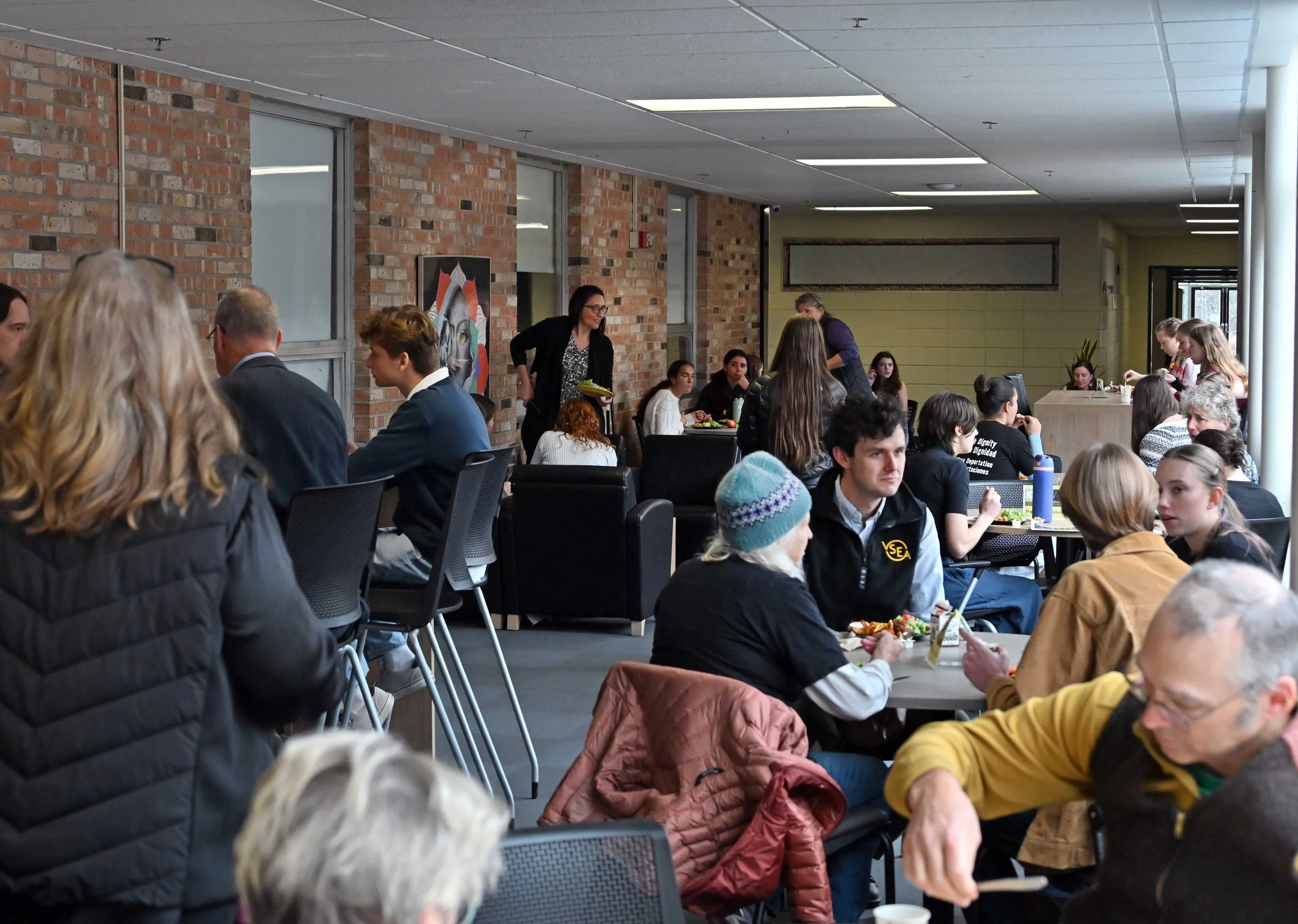   Lunch is served in Harwood's Senior Cafe. Photo by Gordon Miller  