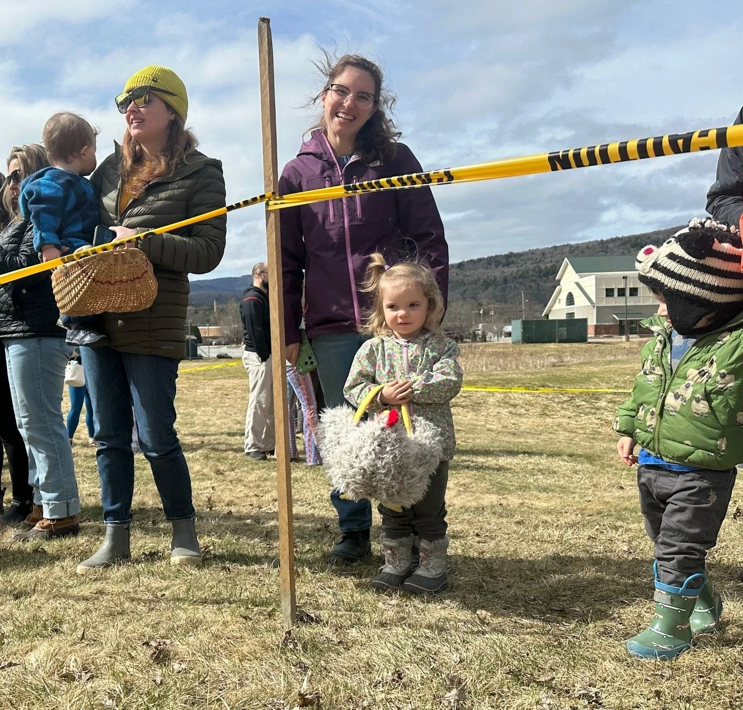   A chicken bag is perfect for collecting candy-filled eggs.&nbsp; Photo by Lisa Scagliotti  