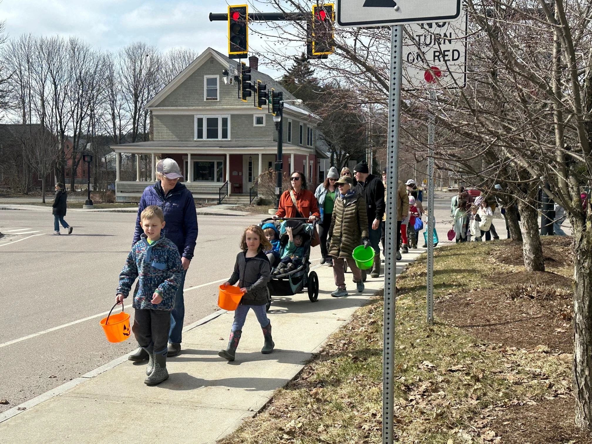   Halloween candy buckets do double-duty. Photo by Lisa Scagliotti  