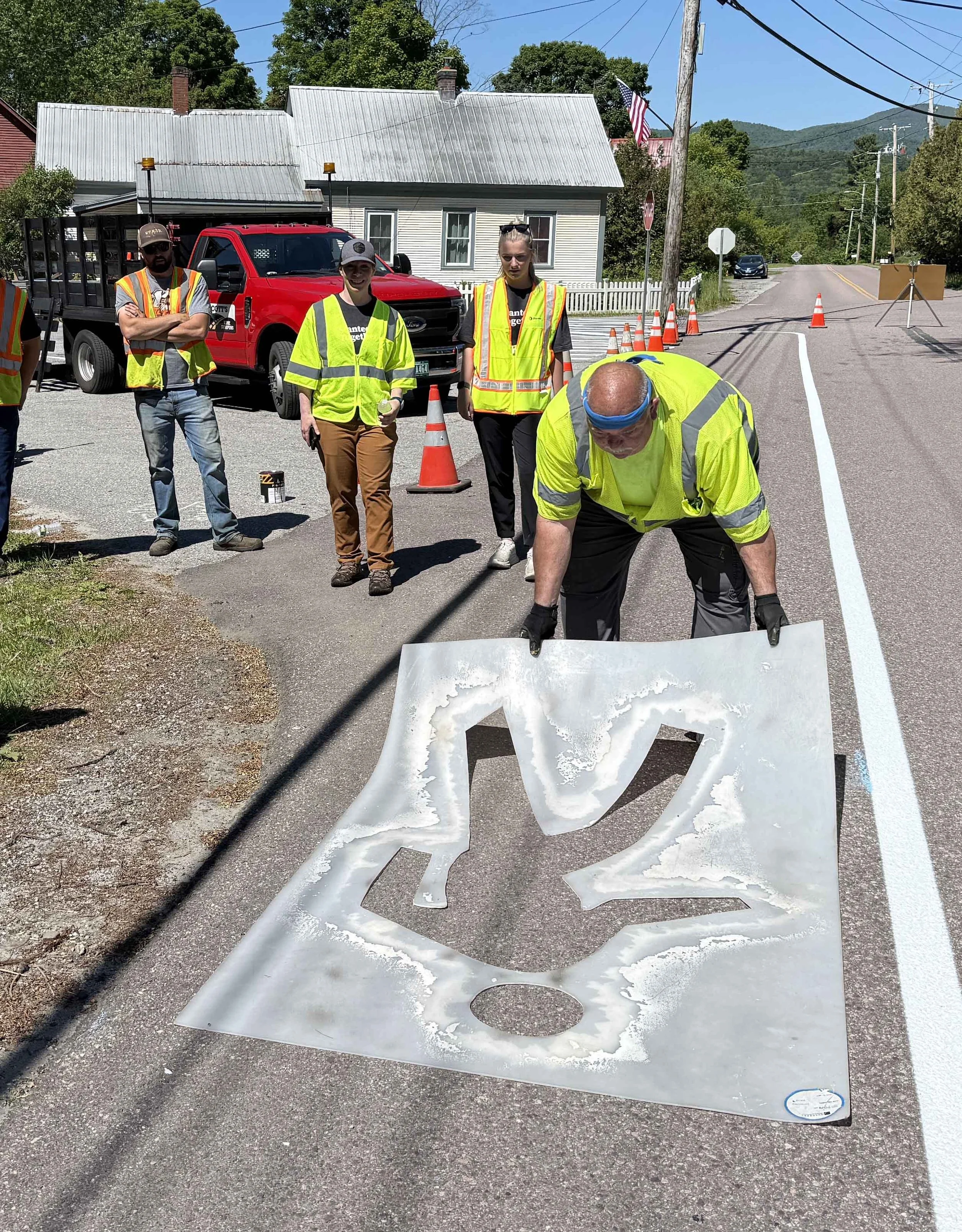  The pedestrian lanes are on Maple Street and Howard Avenue. Photo by Gordon Miller 
