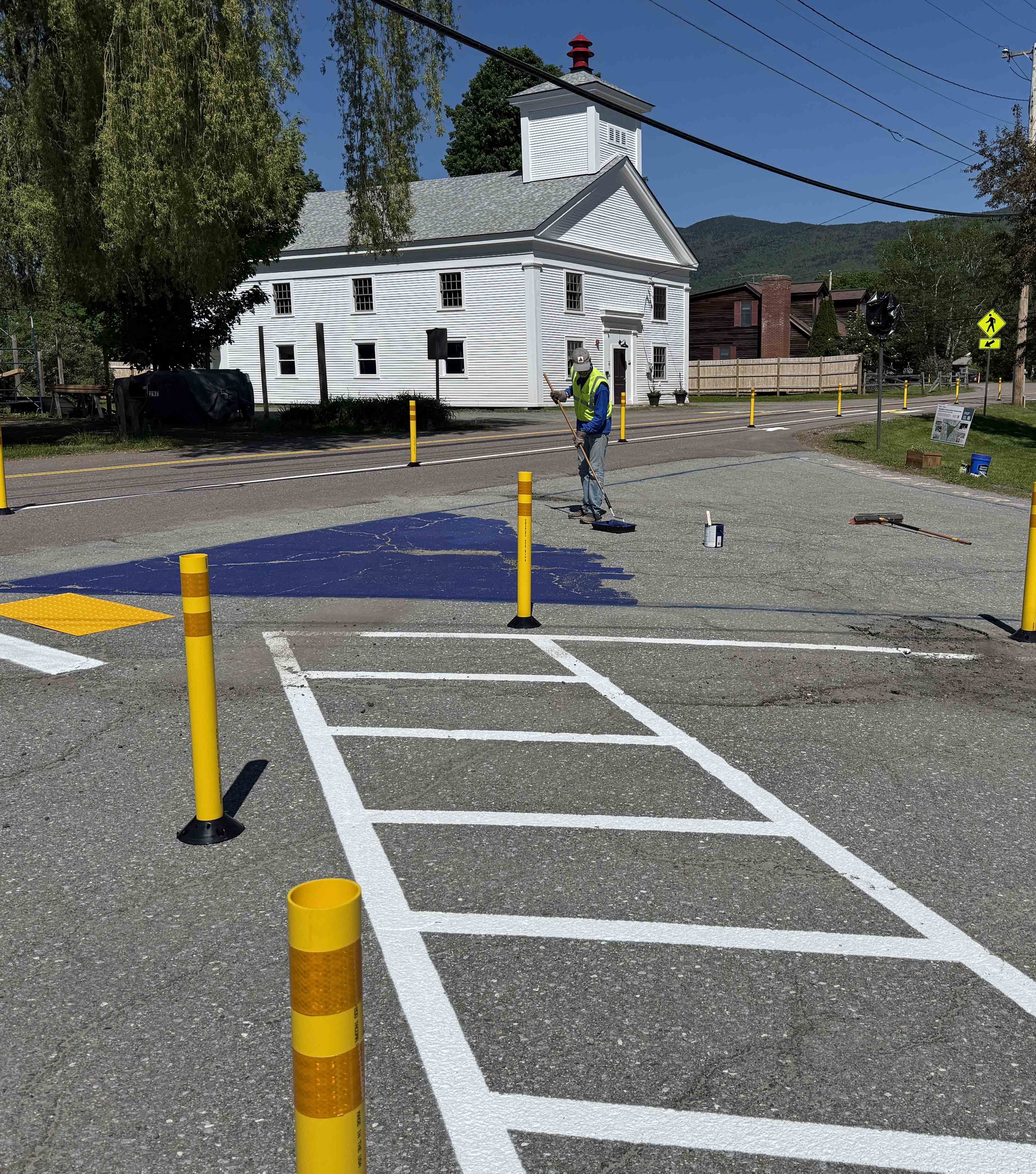  Several crosswalks have been added along Howard Avenue and at the intersections with Guptil Road and Maple Street. Photo by Gordon Miller 