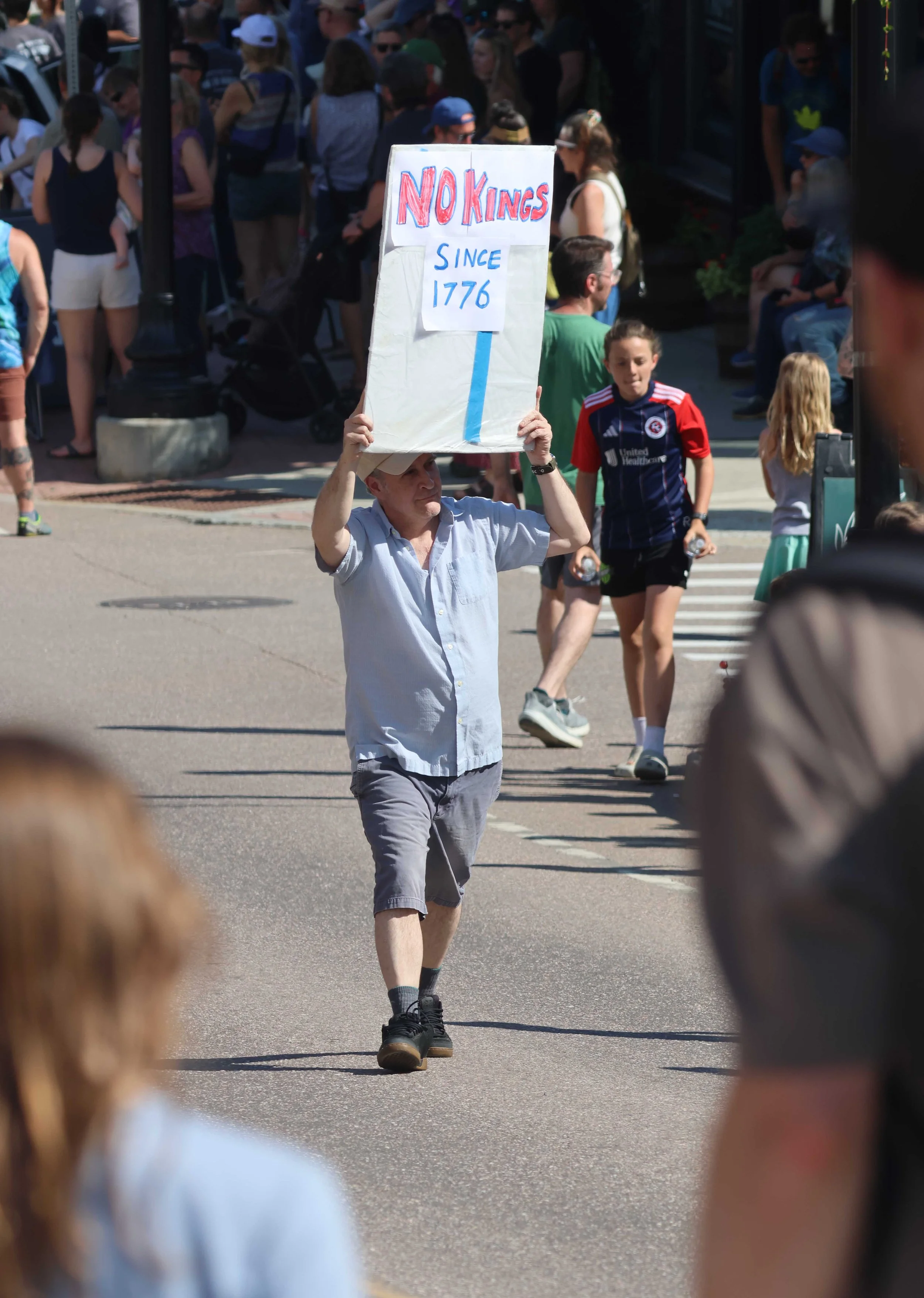  Rick Boyle shares a timeless American political sentiment. Photo by Gordon Miller 