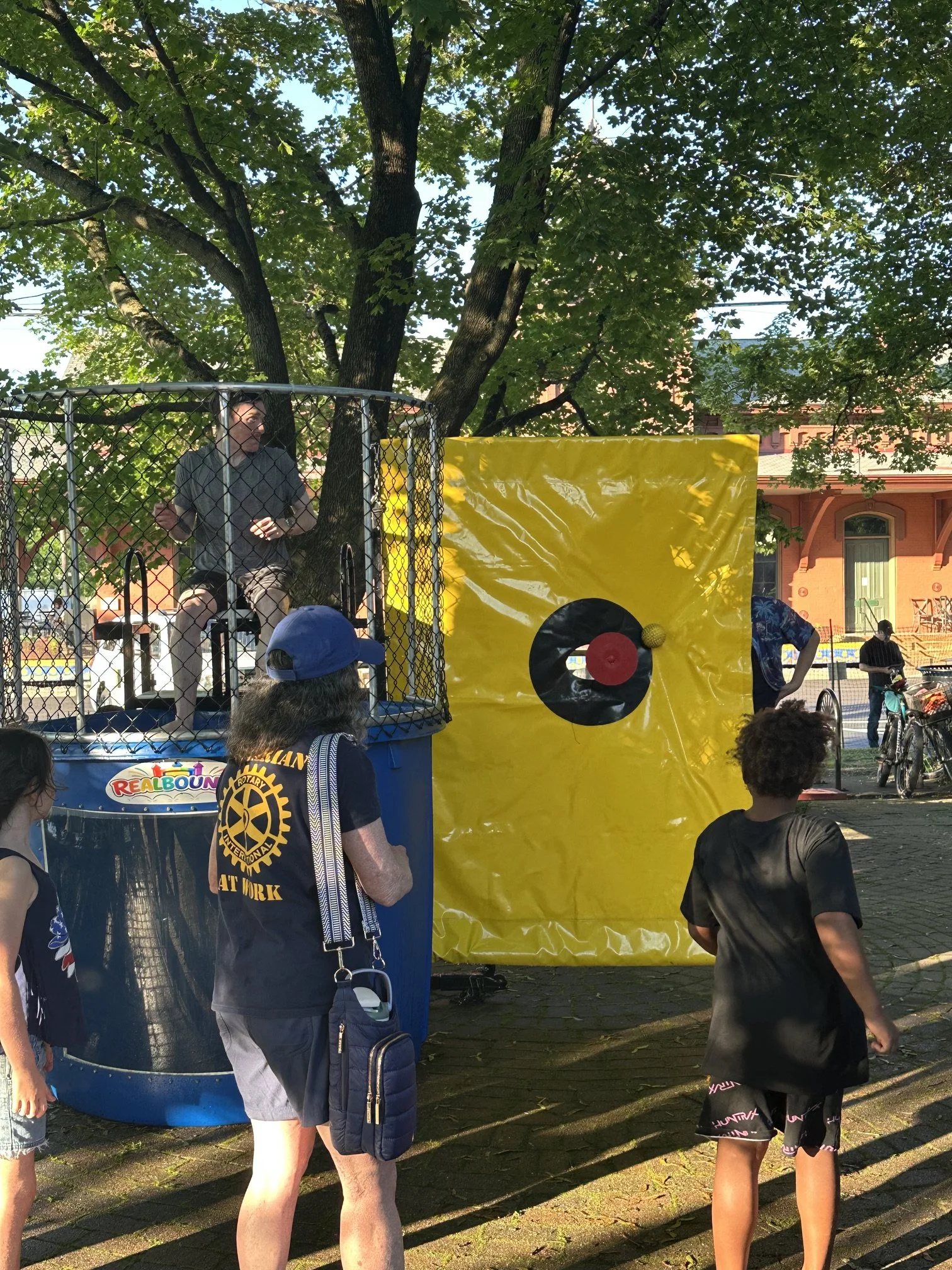  Rotary Club Co-President Hayden Jones sat in for his share of dunkings, too. Photo by Lisa Scagliotti 