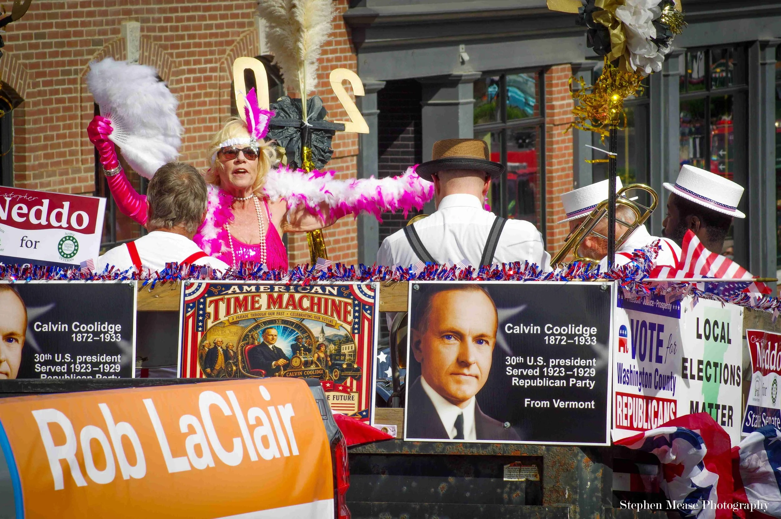  Republicans celebrated President Calvin Coolidge for their Time Machine theme. Photo by Stephen Mease 