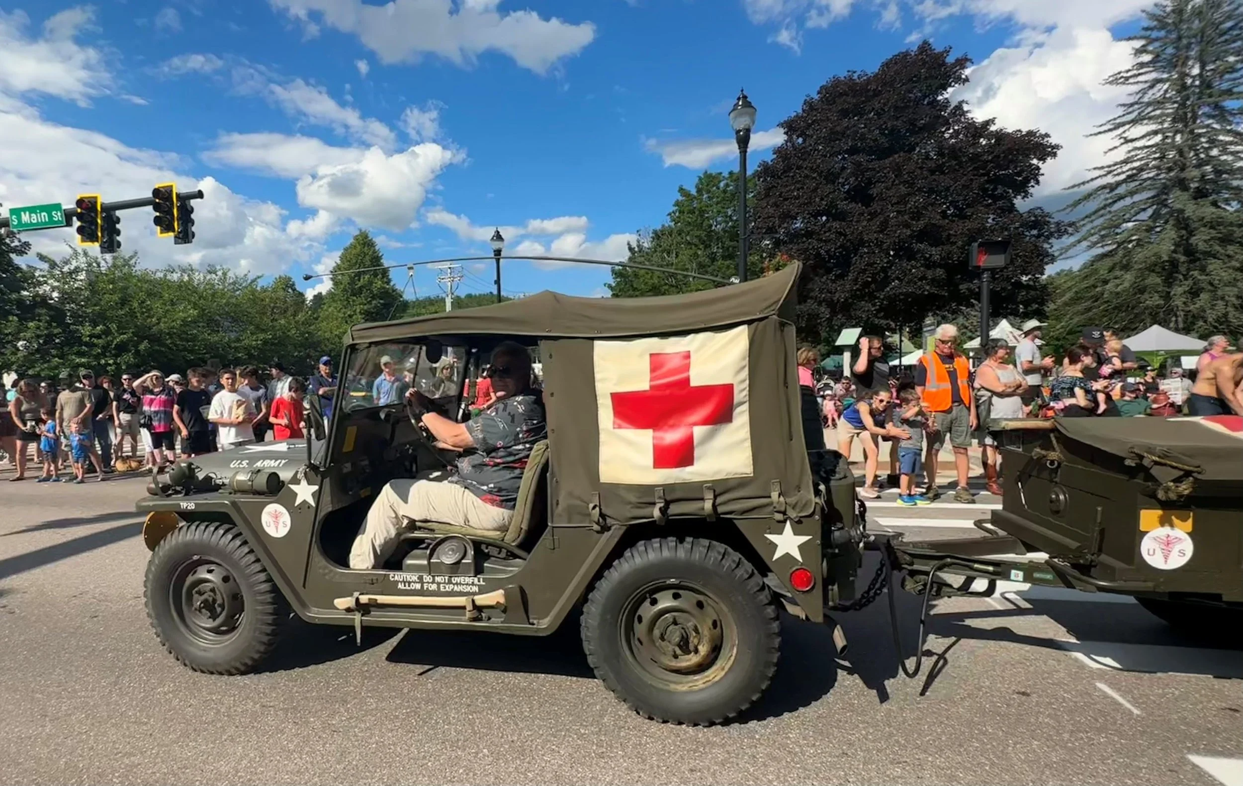  Brian Lindner drives an antique Army medical Jeep. Photo by Lisa Scagliotti 