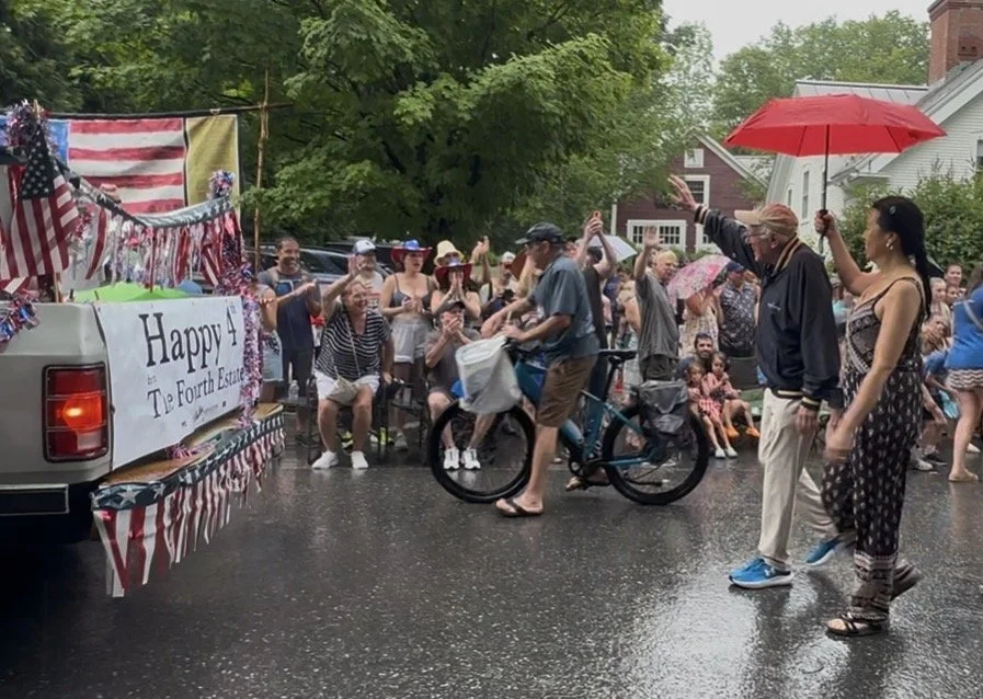   U.S. Sen. Bernie Sanders walks in the parade.&nbsp;Photo by Lisa Scagliotti  