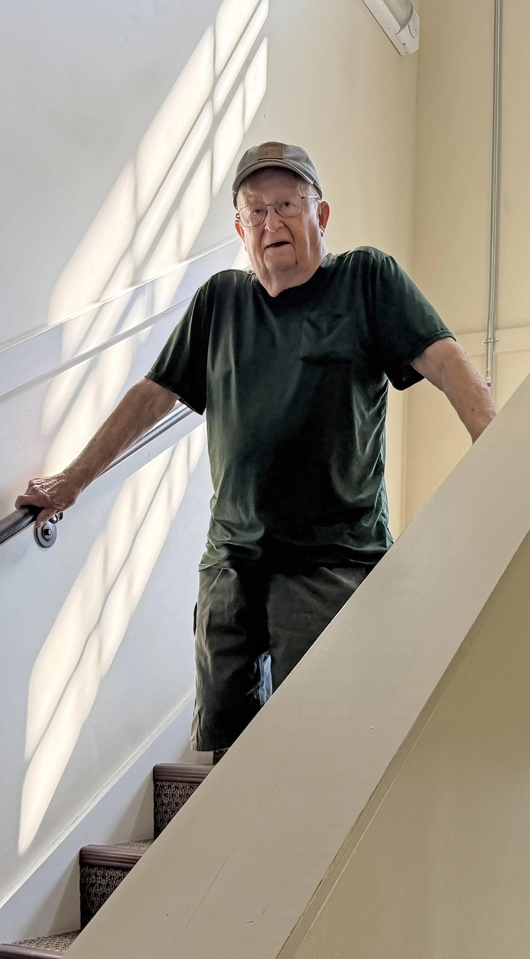  Doug Perry inside the Seminary Apartments in Waterbury Center. Photo by Gordon Miller 