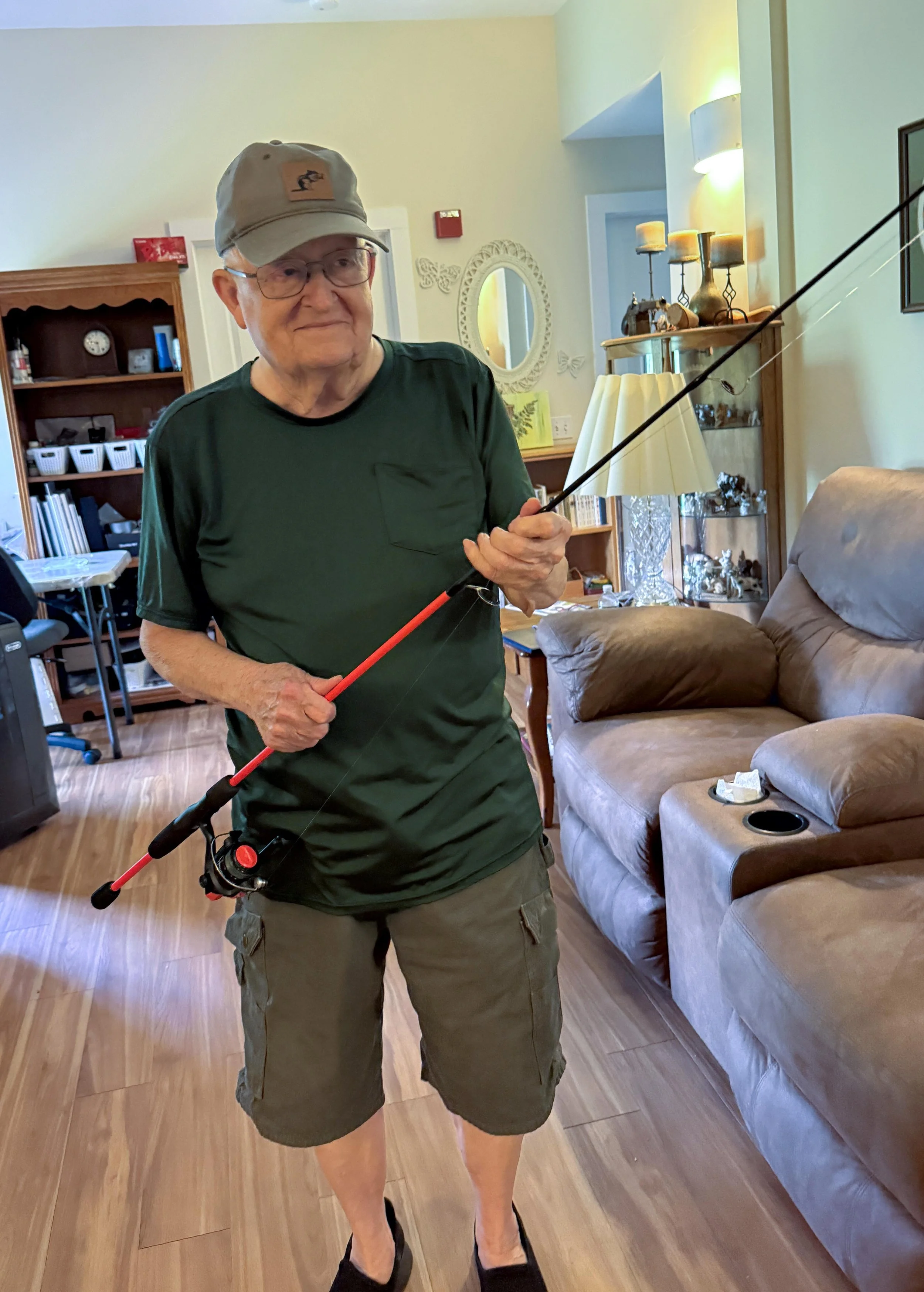  Doug Perry says he likes stay active, getting out to fish in the summertime, but carrying gear up and down stairs is difficult. Photo by Gordon Miller 