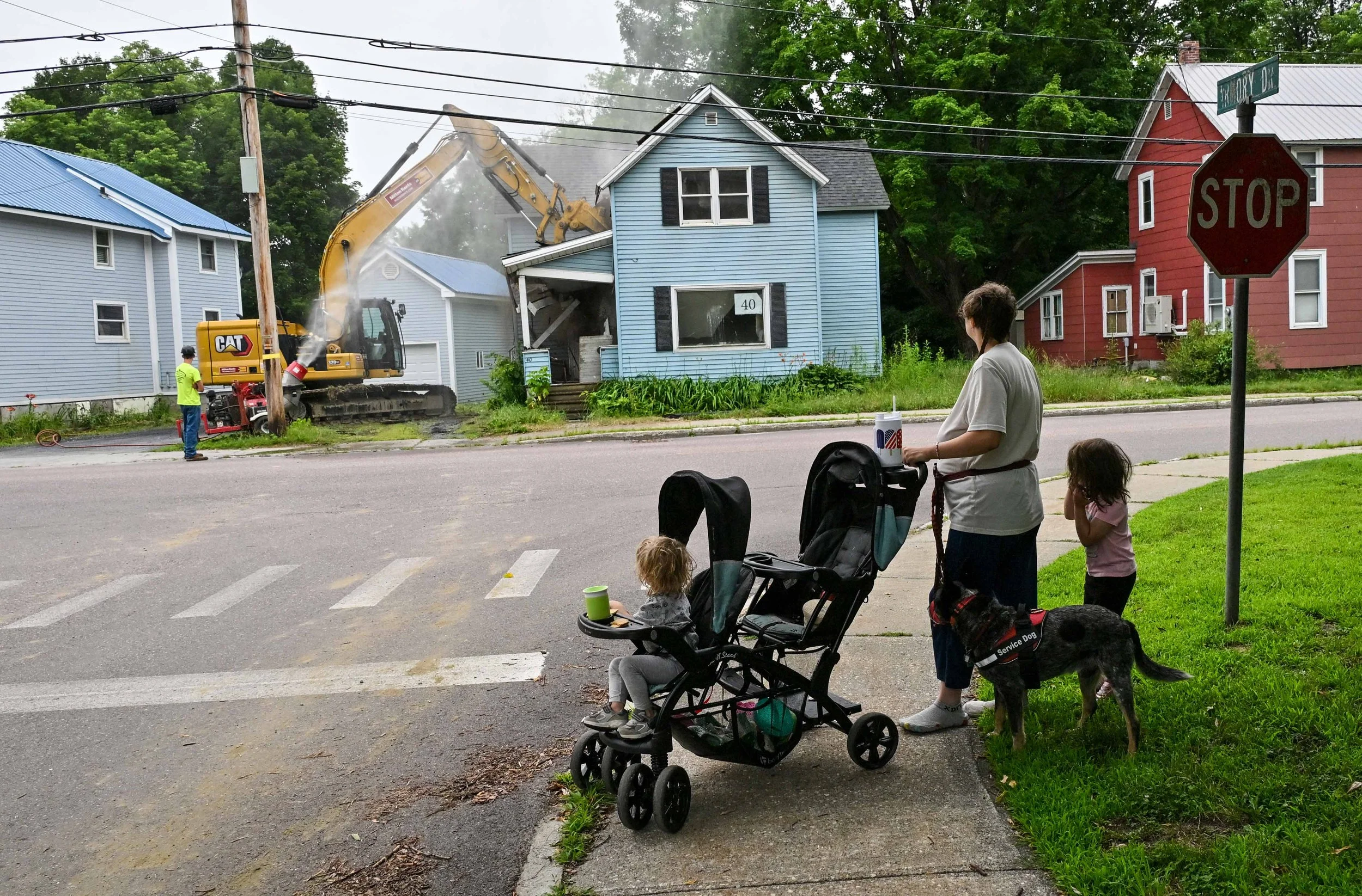 July 14: Demolition begins at 40 Union St. Photo by Gordon Miller 