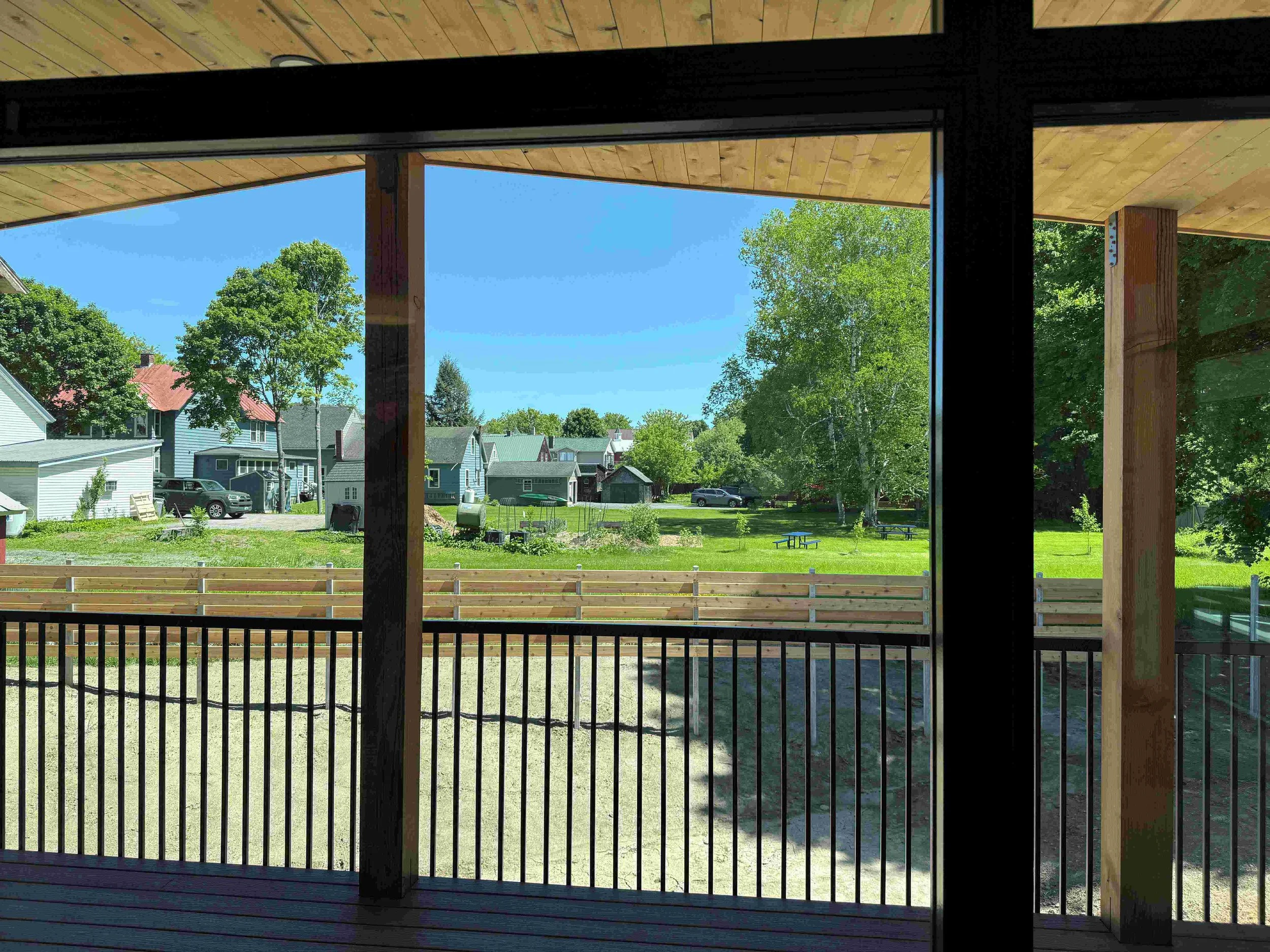  Looking out from Marsh House to the garden behind Waterbury Common Market. Photo by Gordon Miller 