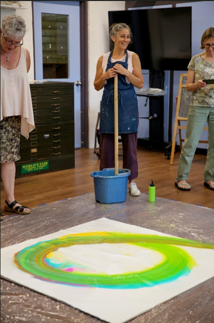 Group painting, meditation project to create new public artwork