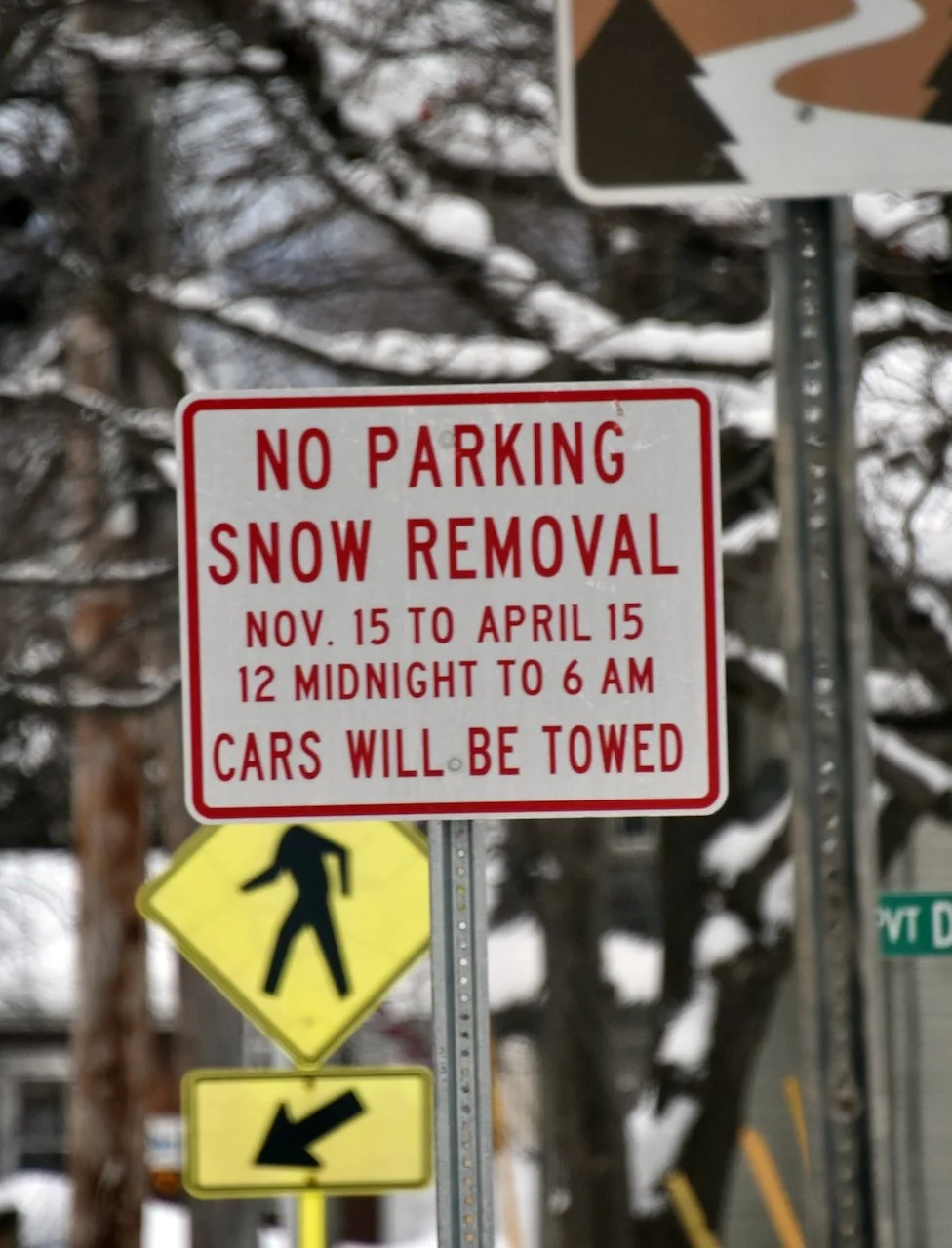 Winter Parking Ban: Nov. 15 through April 15