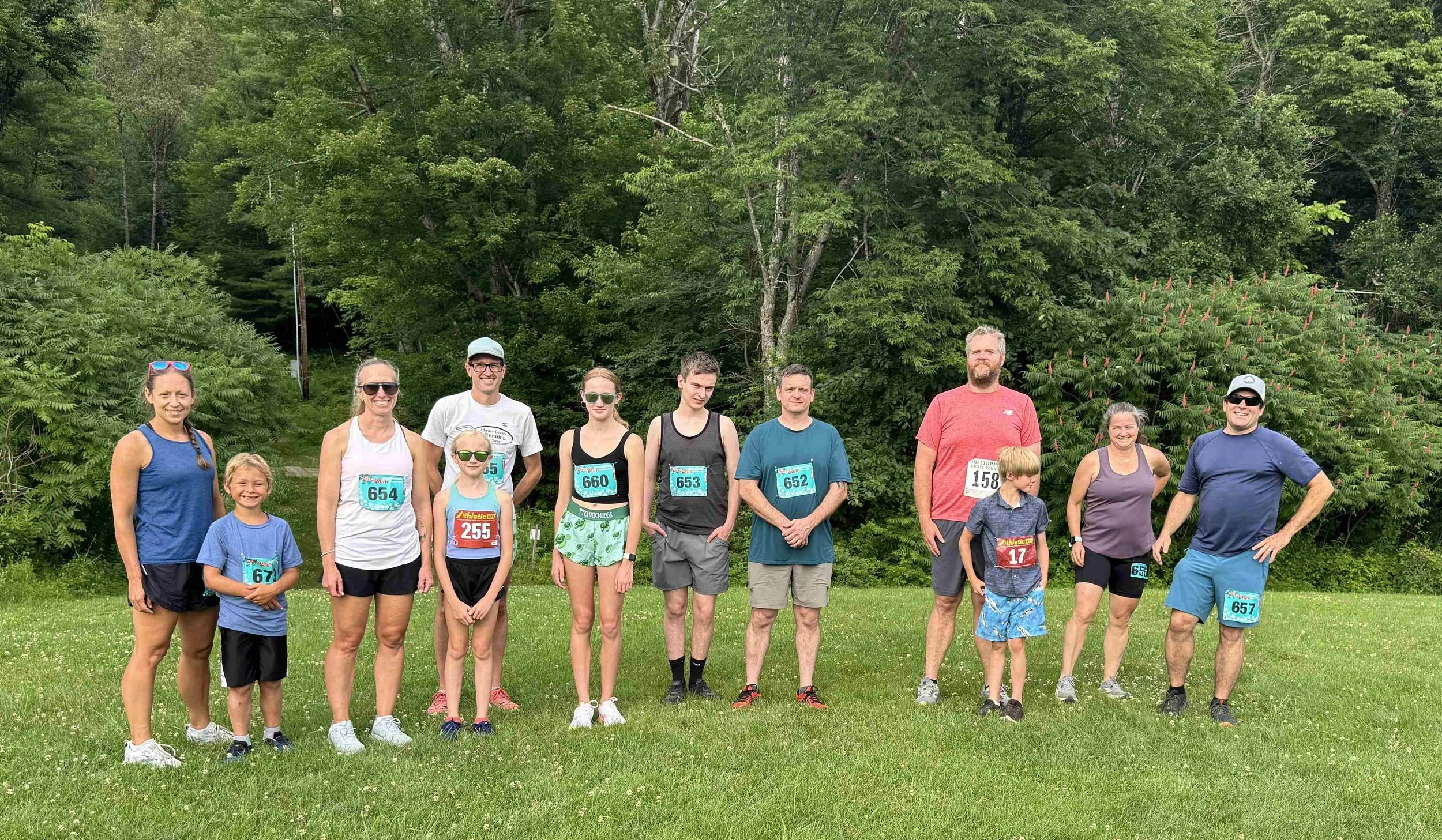 A dozen runners hit the trails for Monday’s Harwood Fun Run