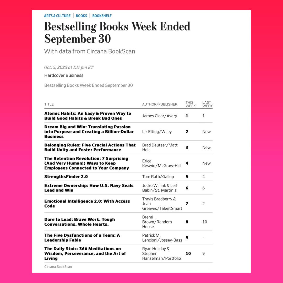 The Wall Street Journal Bestselling Books Week Ended September 30
