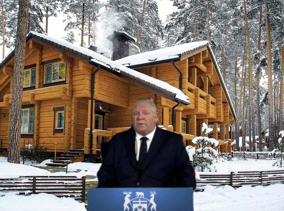 “Do Your Part And Stay Home This Christmas,” Ford Tells Ontarians From His Cottage