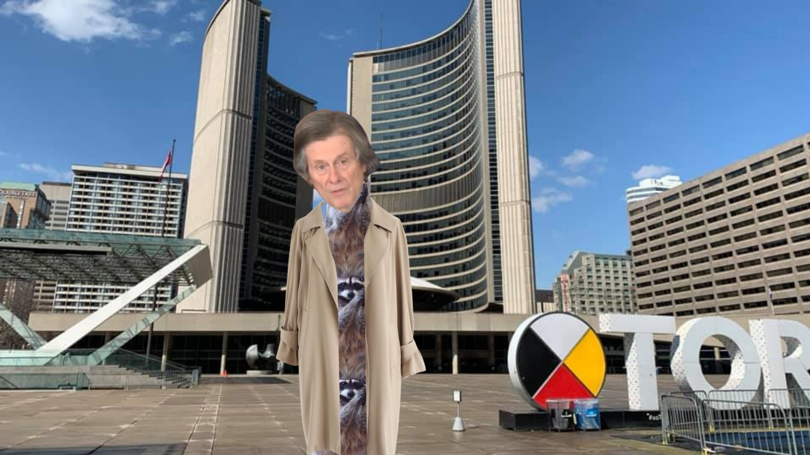 BREAKING: John Tory Revealed To Just Be Three Raccoons In A Trenchcoat