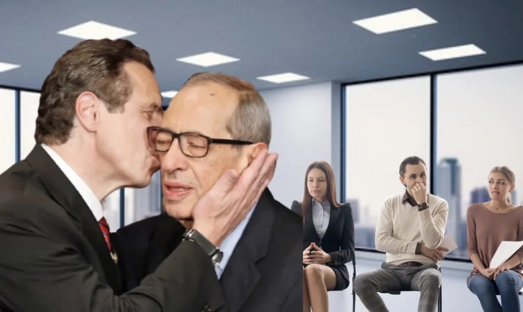 Andrew Cuomo Gives Long, Passionate Farewell Kisses To His Team