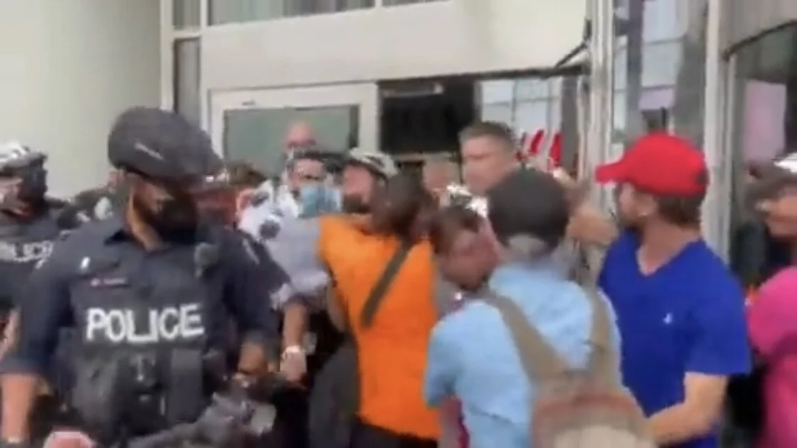 “Wake Up Sheep,” Scream Anti-Vaxxers Doing Whatever Chris Sky Tells Them To