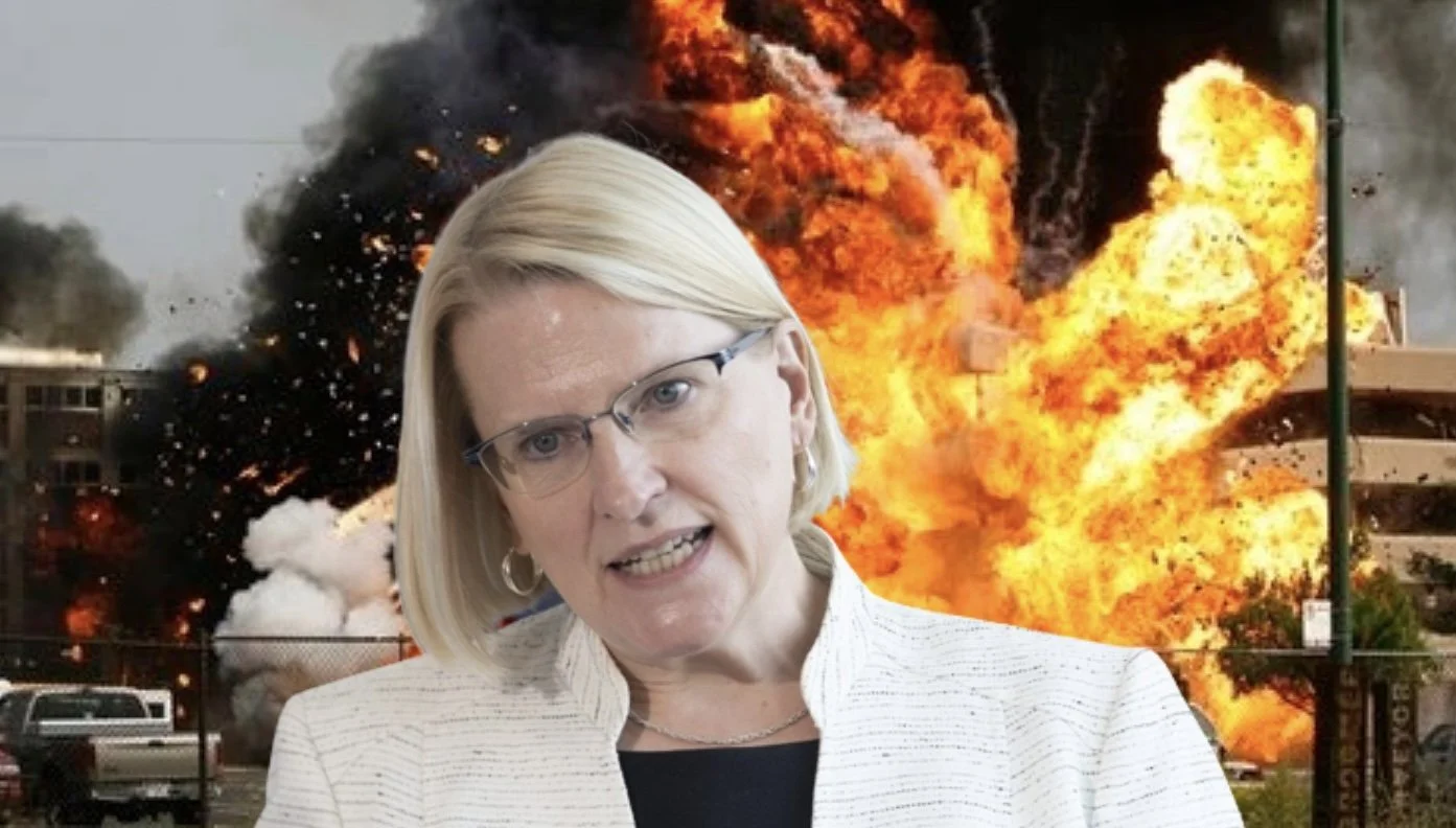 Ontario Health Minister Makes Announcement In Front Of Burning Hospital