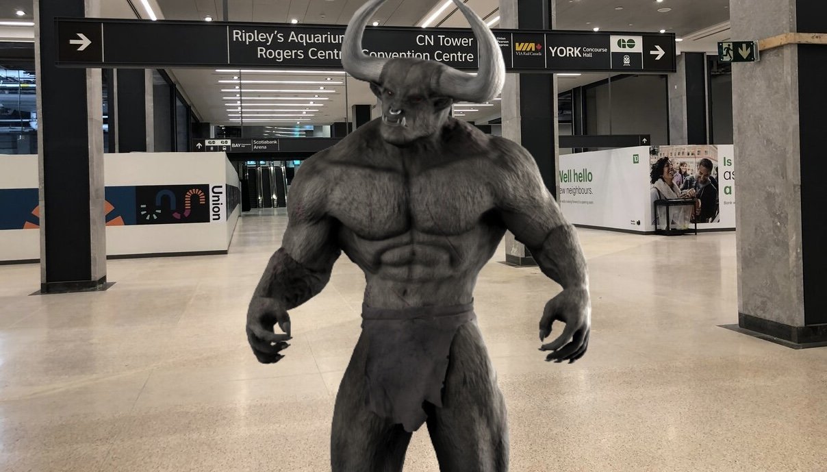 TTC Employs Labyrinth Minotaur To Patrol Union Station