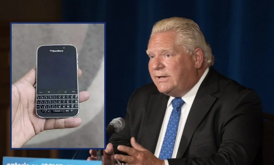 Reading From His Blackberry, Doug Ford Makes Technological Education Mandatory For Ontario High School Students