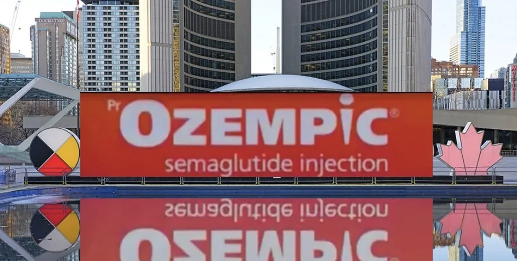 ‘Toronto’ Sign Replaced With Giant Ozempic Ad