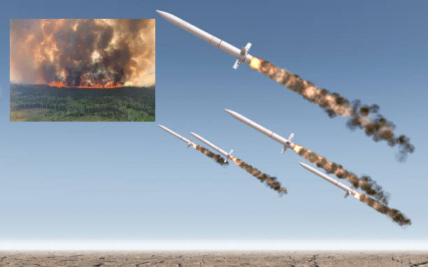 United States Fires Hundreds Of Missiles At Canadian Forests To Combat Fires