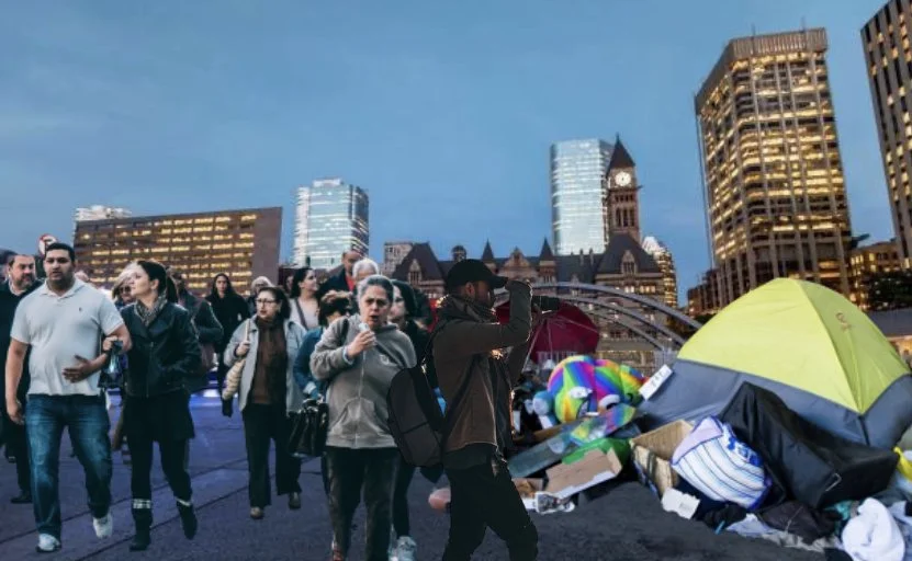 Torontonians Waited Hours To Stare At Homeless Encampment They Mistook For Nuit Blanche Exhibit 