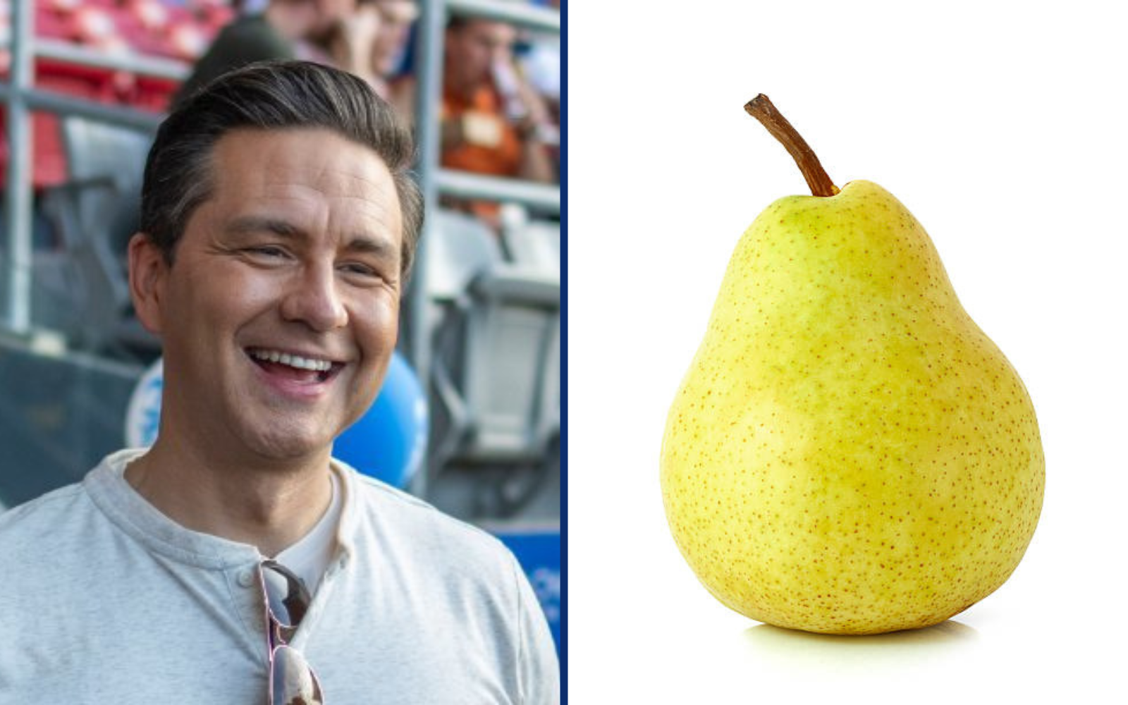 Continuing To Revamp His Image, Pierre Poilievre Tries A Pear
