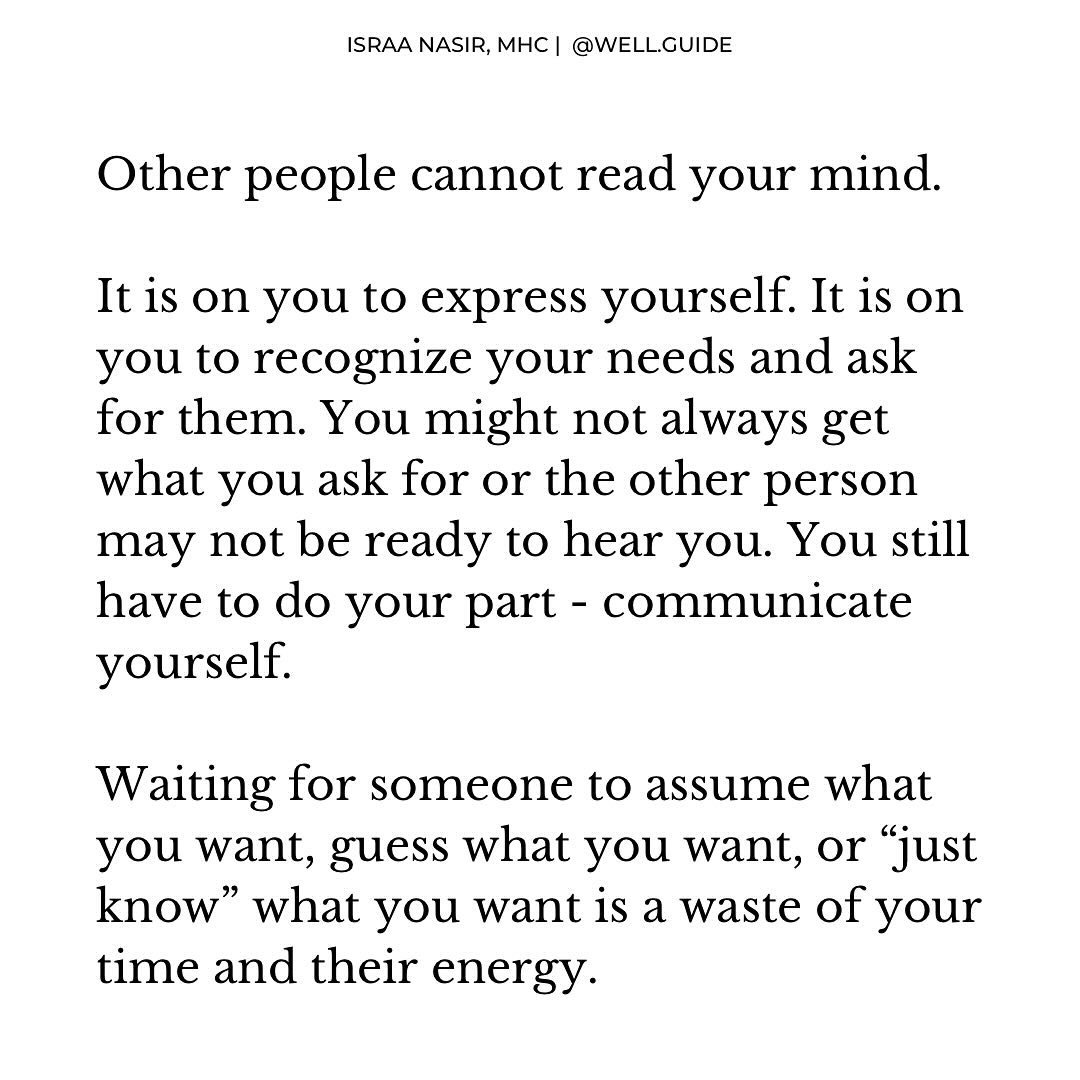 Expecting others to know what you want without expressing it directly is unrealistic and can lead to misunderstandings. By expressing yourself openly and directly, you save time and prevent unnecessary frustration for both parties involved.

✨Clearly