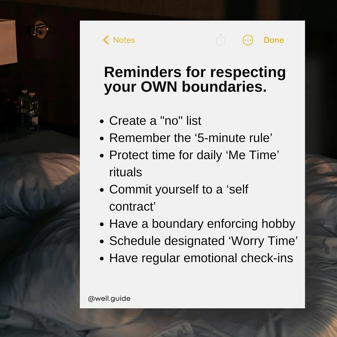 If you struggle to keep your own boundaries, read this. 

1. Create a &ldquo;No&rdquo; list: Make three buckets: Hard No, Not Yet, Only If. Review weekly.
2. Use the 5-minute rule: Pause 5 minutes before saying yes. Cap small favors at 5 minutes. You