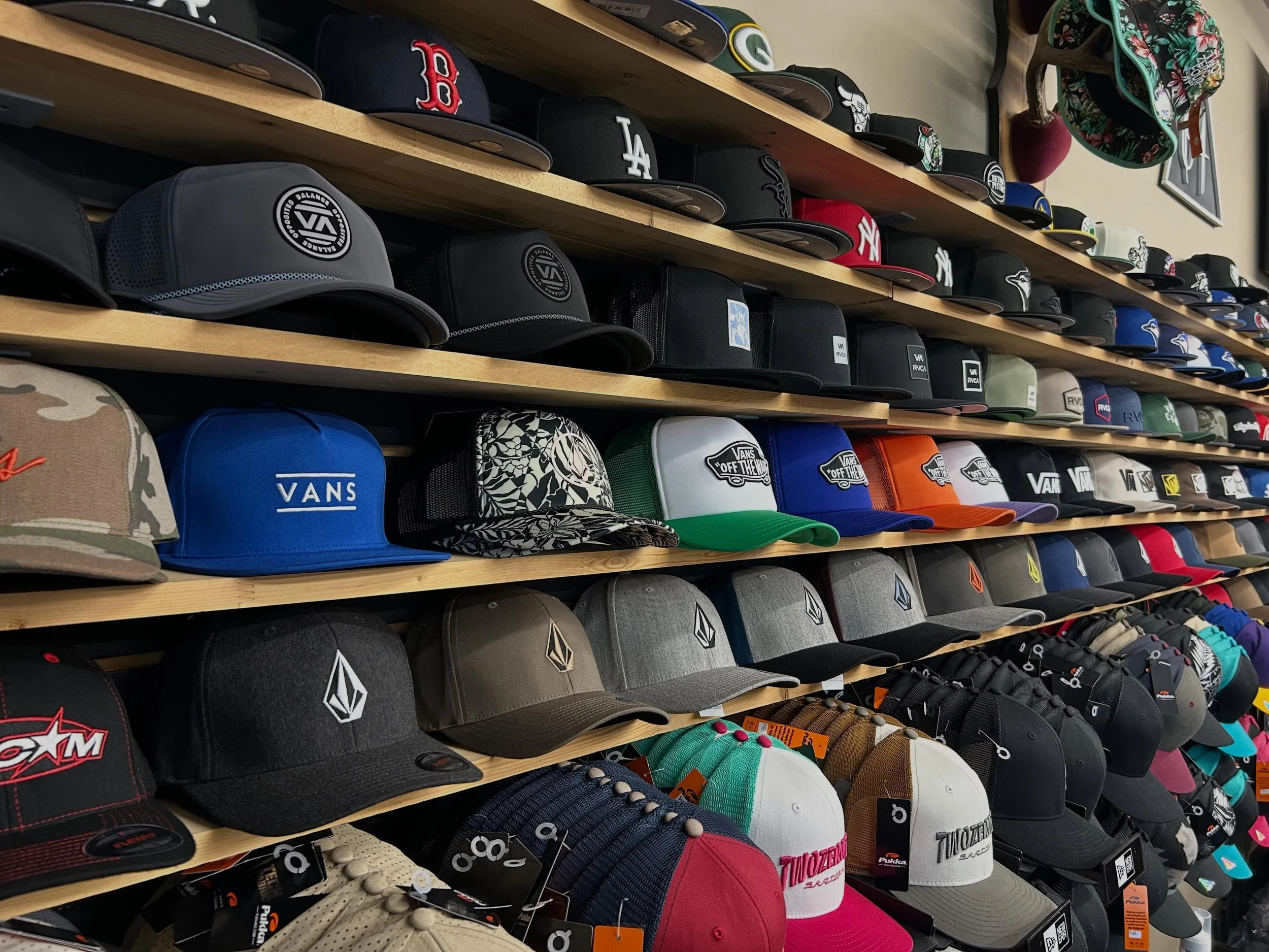 The hat wall is on 🔥 right now! And they are included in our birthday sale!