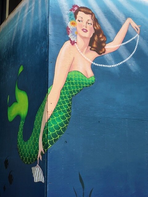 mural of mermaid