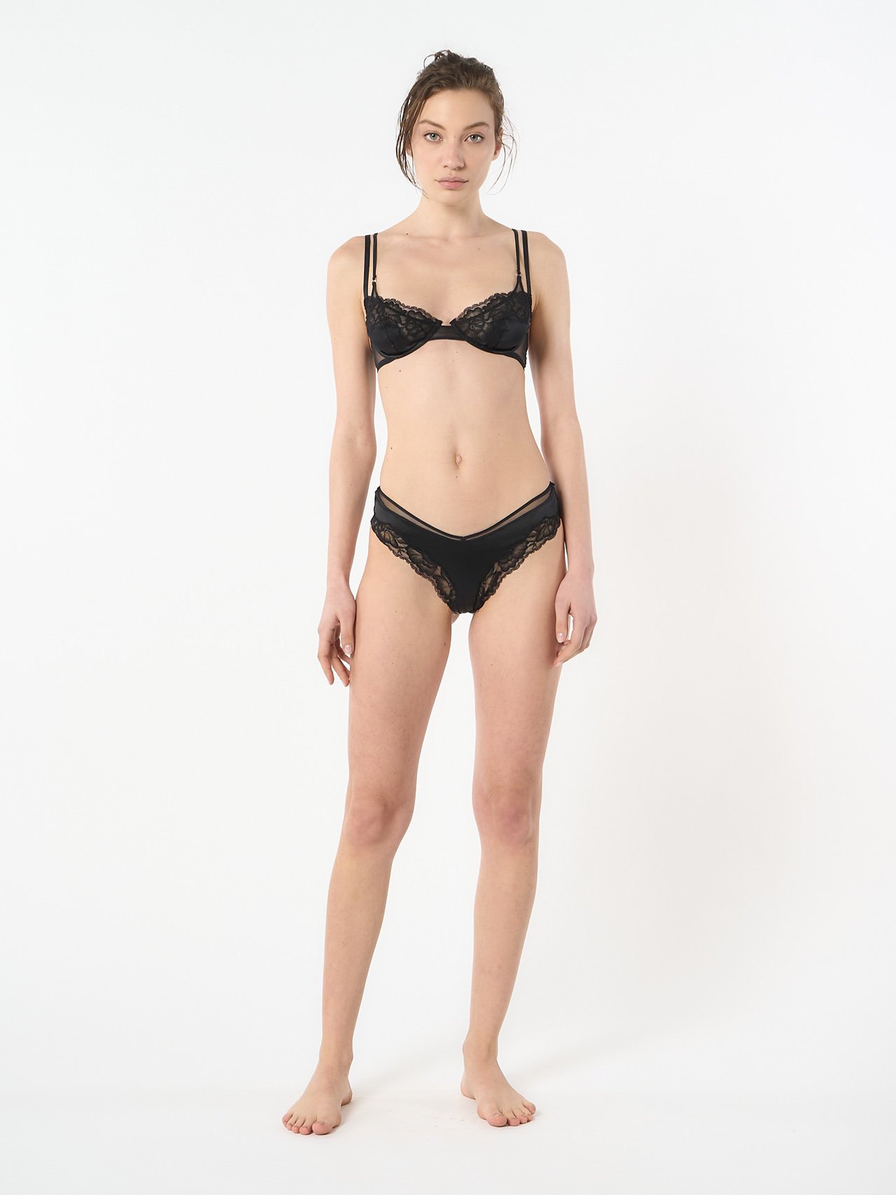 Nueame Power Lace Silk and Lace Brazilian Front