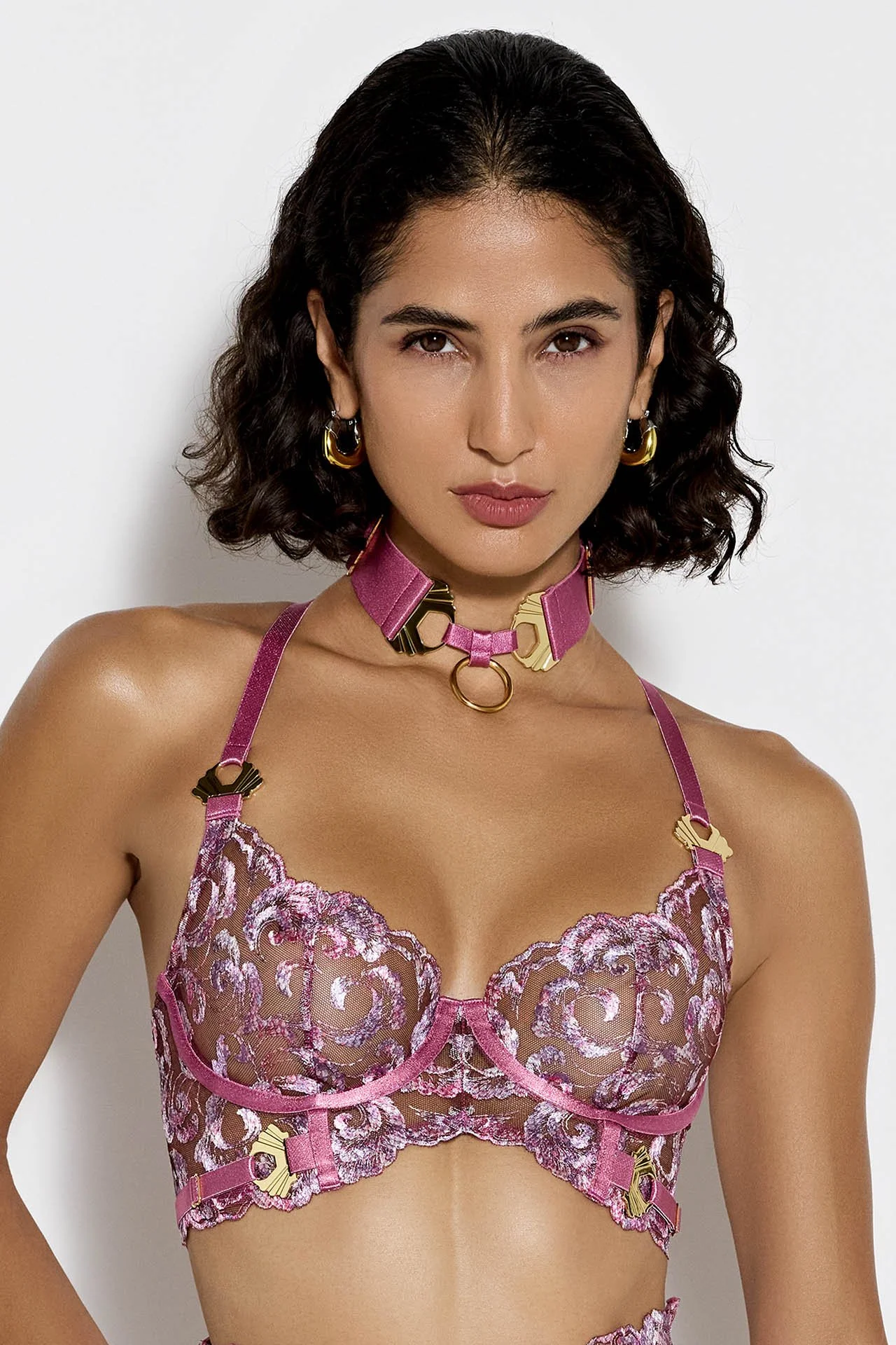 Siren Longline Bodice Bra Rasberry Crop