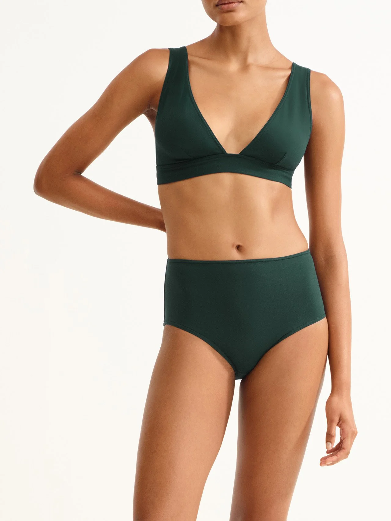 Eres Remember High-Waisted Bikini Briefs Scarabee Front Crop
