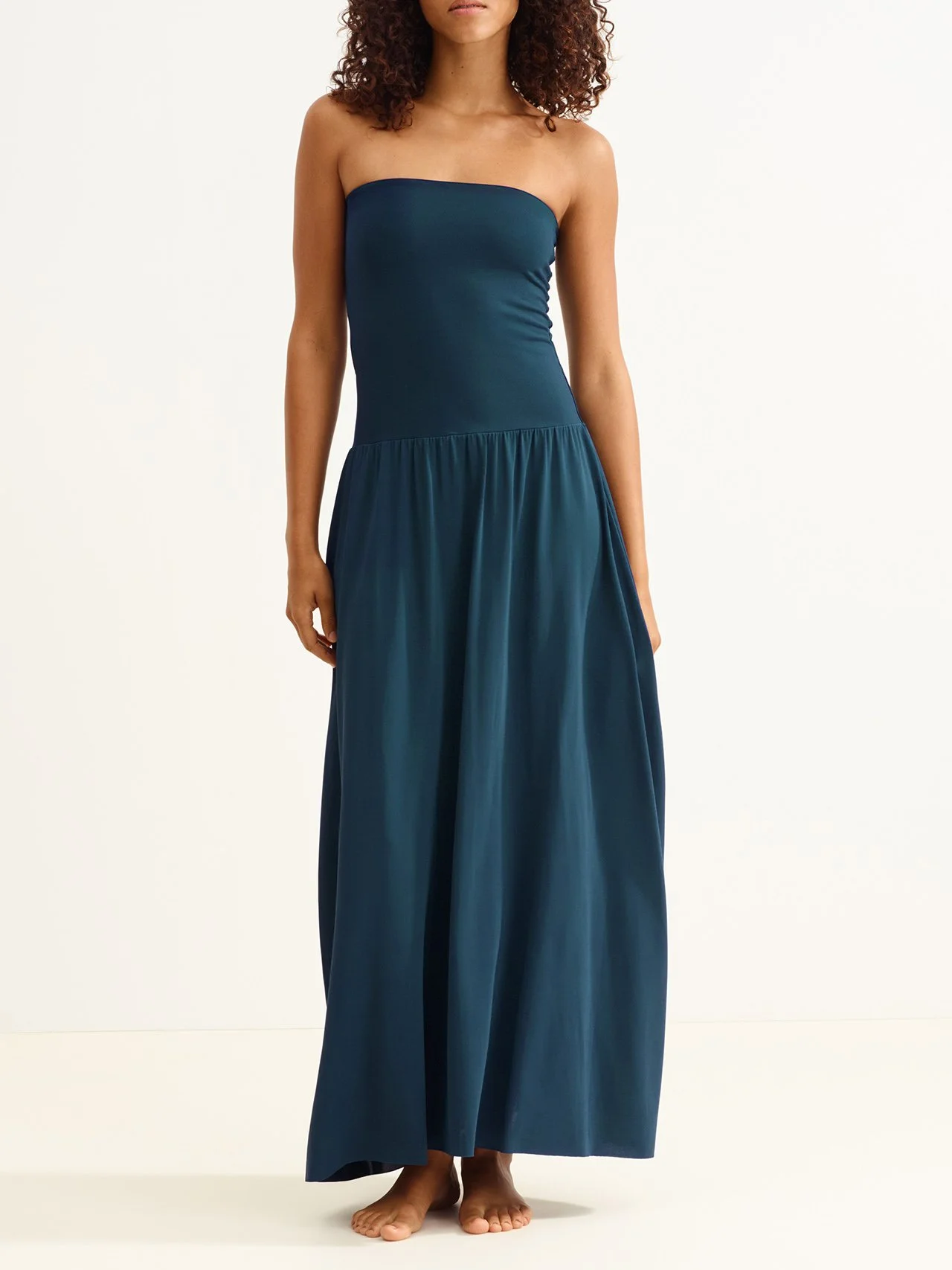Oda Long Bustier Dress Ocean