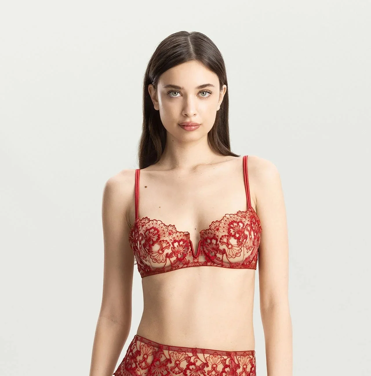 I.D. Sarrieri Fleur de Lueur Balconette Red Front