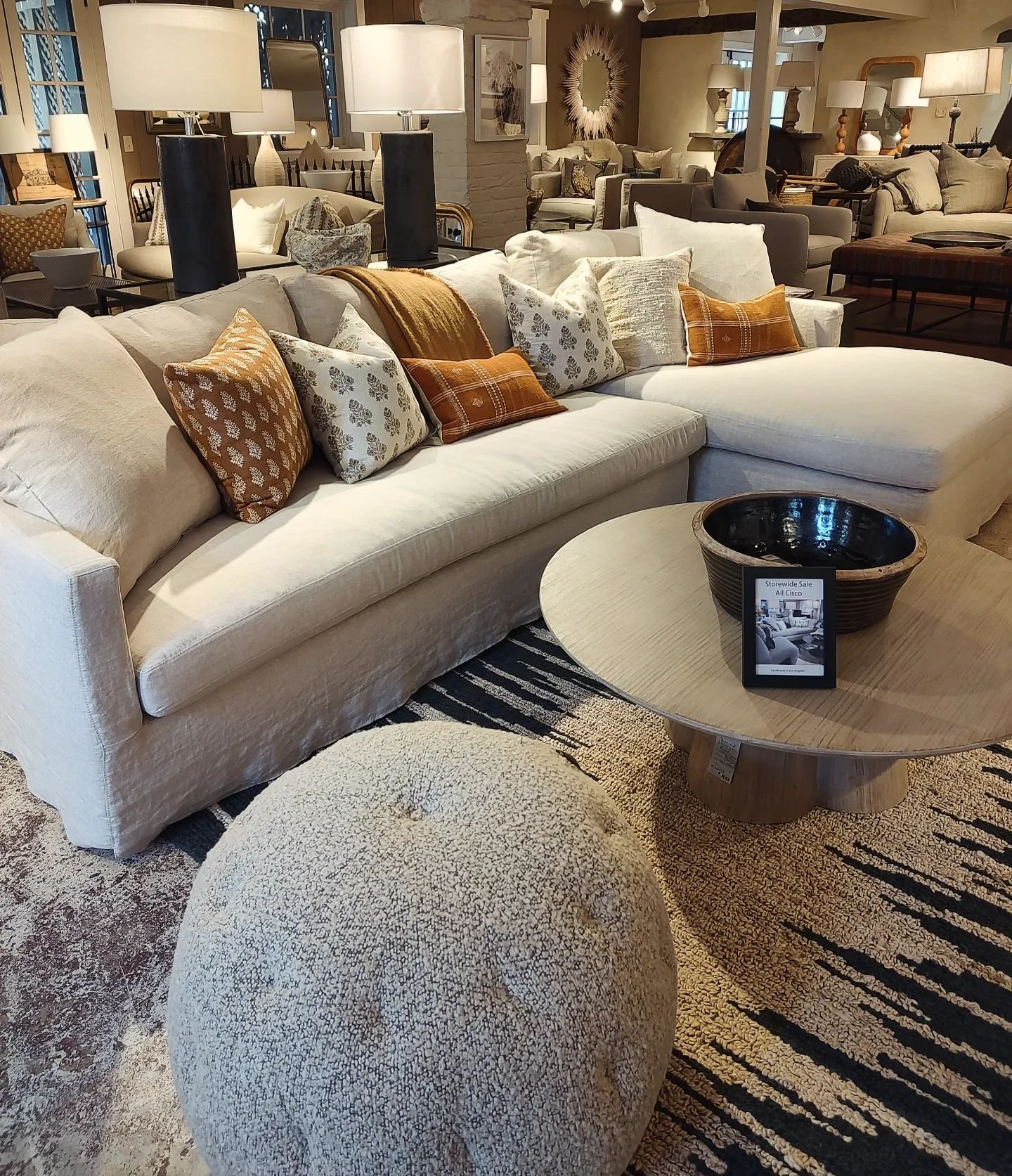 Last weekend of our Cisco Brothers Upholstery Sale ...big savings on sectionals, sofas, loveseats and chairs.  All handmade in California.  @myciscohome @libeco_home #belgianlinen #sustainable #delivery ##newprestonct #washingtonbusinessassociation
