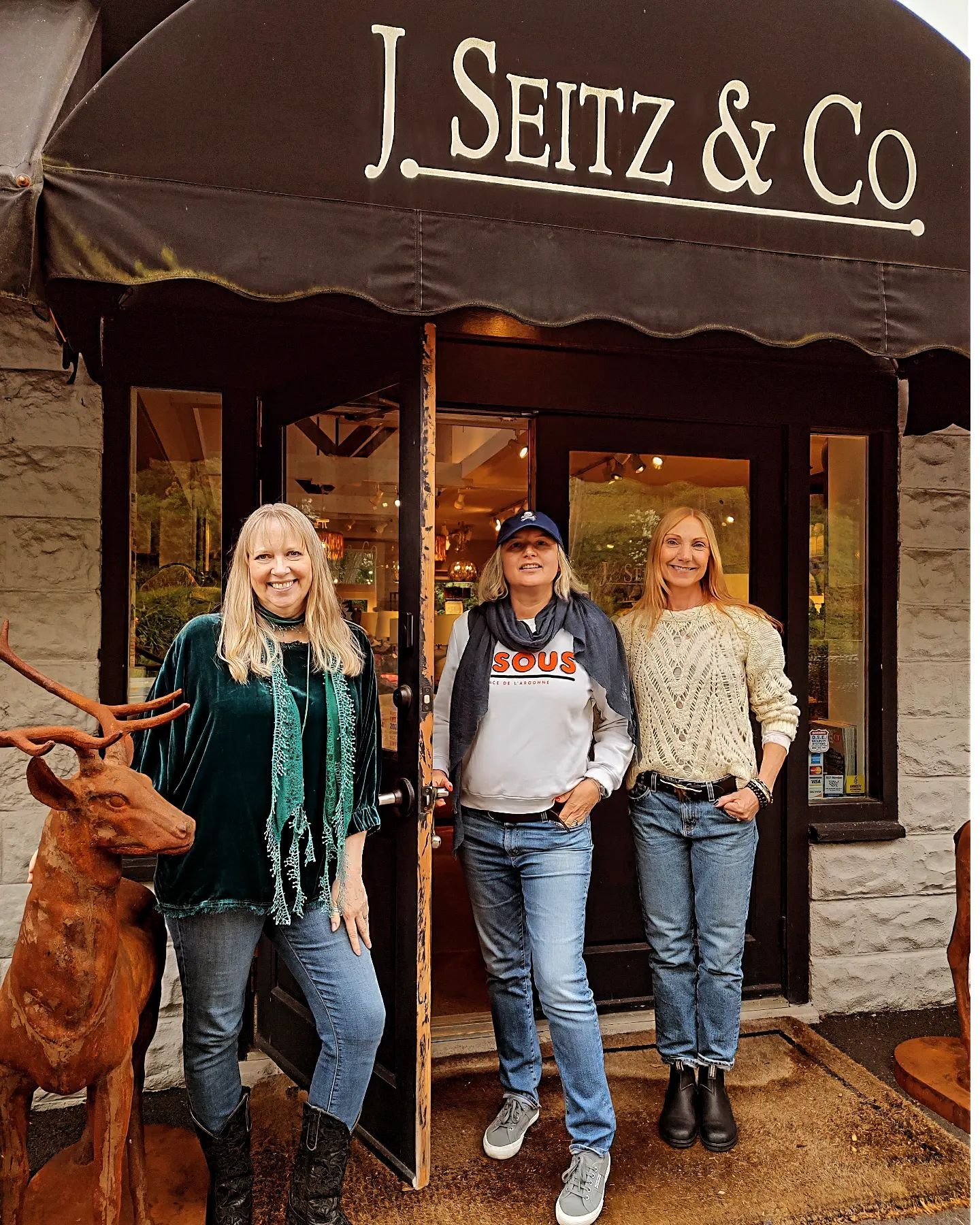 Three out of eight of our awesome J. SEITZ moms!  Come in and let them help you pick something for Mother's Day!  Jennifer, Francesca and Lisa will know the perfect gift and will gift wrap too.  #mothersday #blonds #jeans #moms #gifts
#38years #newpr