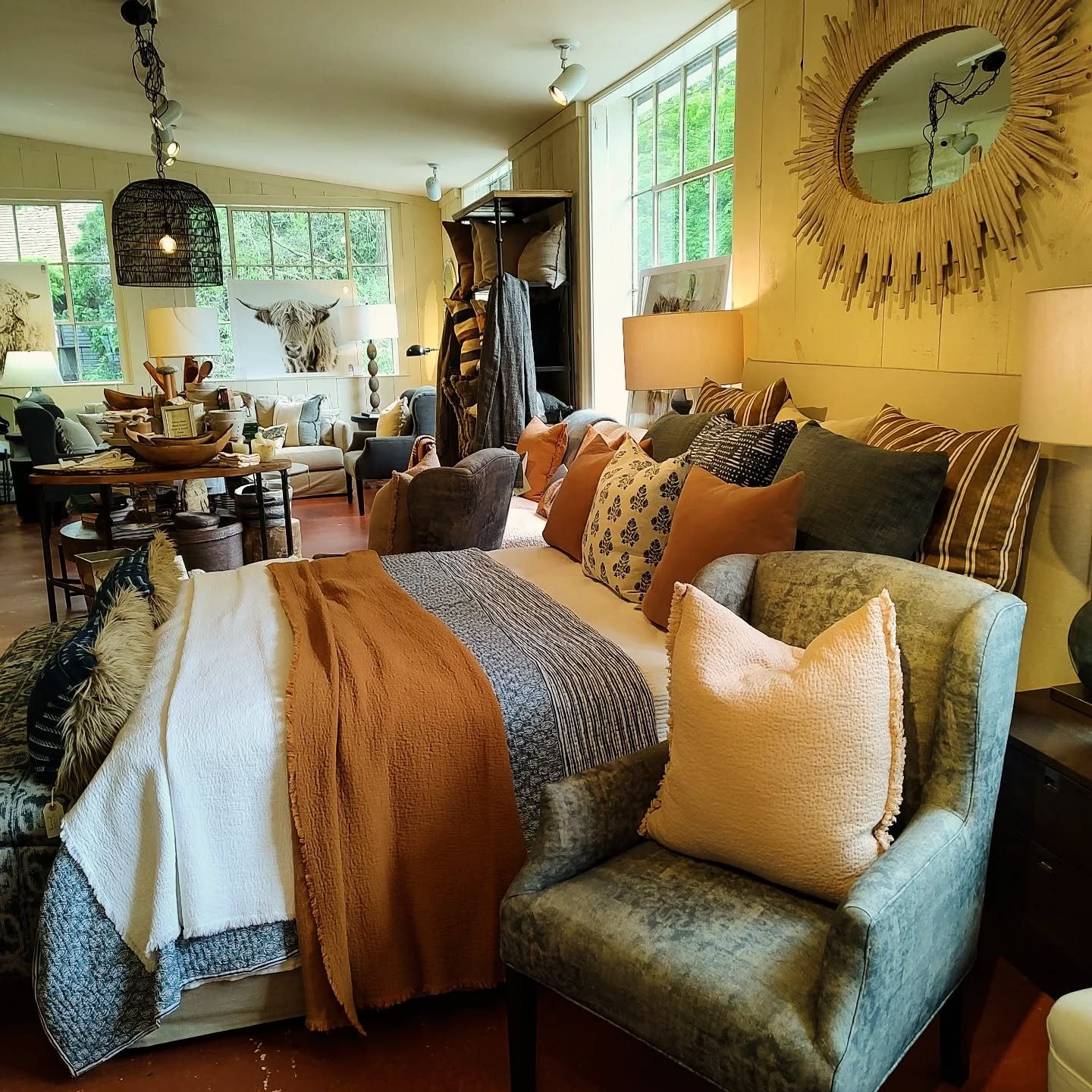 A lot of newness in the Linen Room.  Beautiful queen beds from @myciscohome and @leeindustries ready to take home.  Gorgeous bed linens from @libecobelgianlinen ,@lissoylinen #organic #comfort #sustainableliving #openeveryday #newprestonct